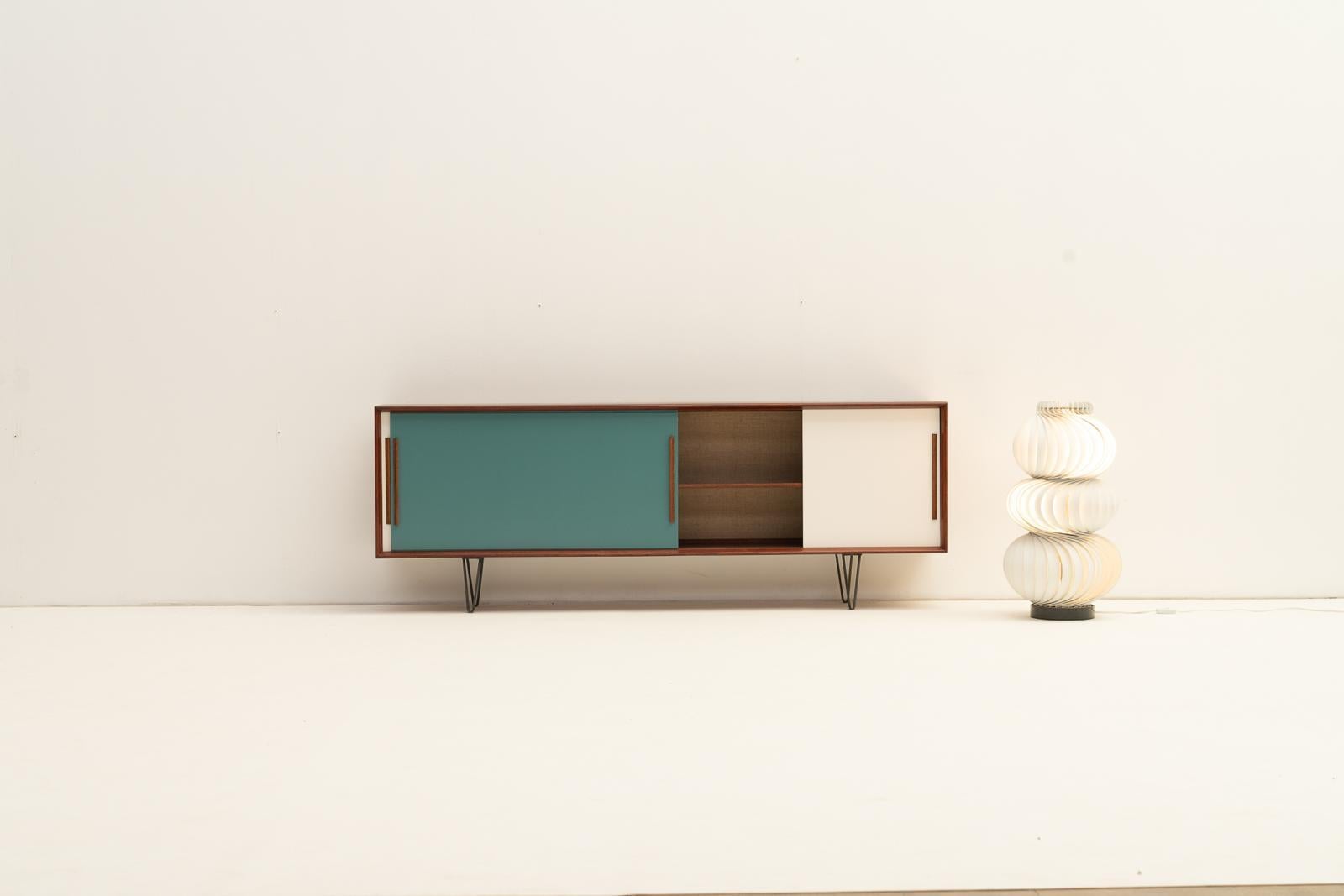 Late 20th Century Scandinavian low sideboard 3 doors For Sale