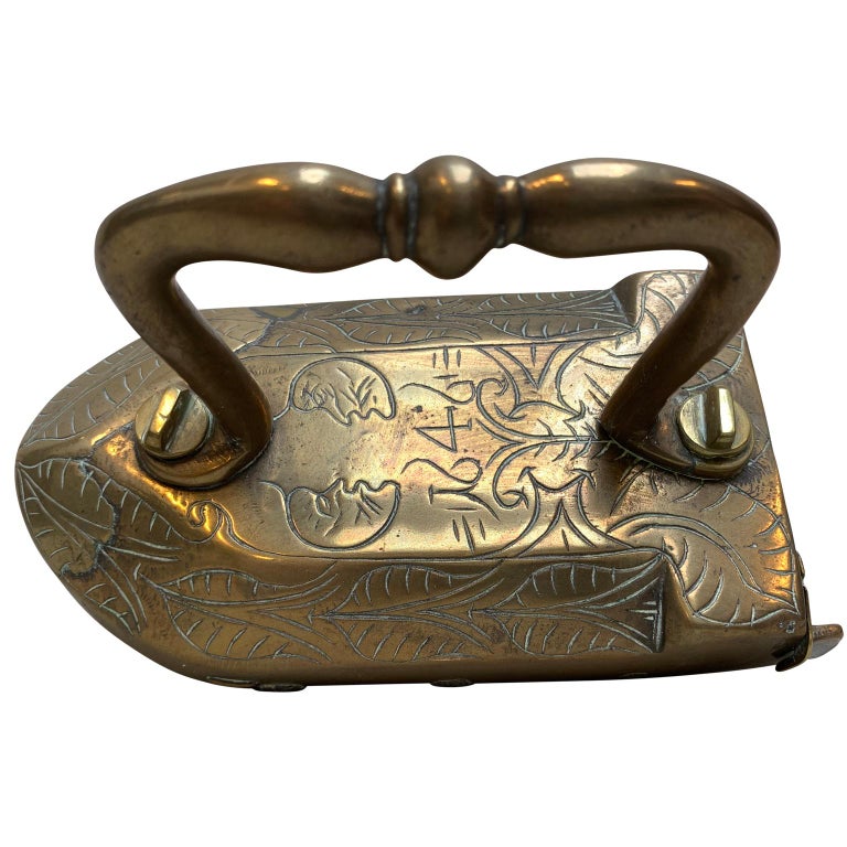 Scandinavian mid-17th century bronze iron, dated 1646.