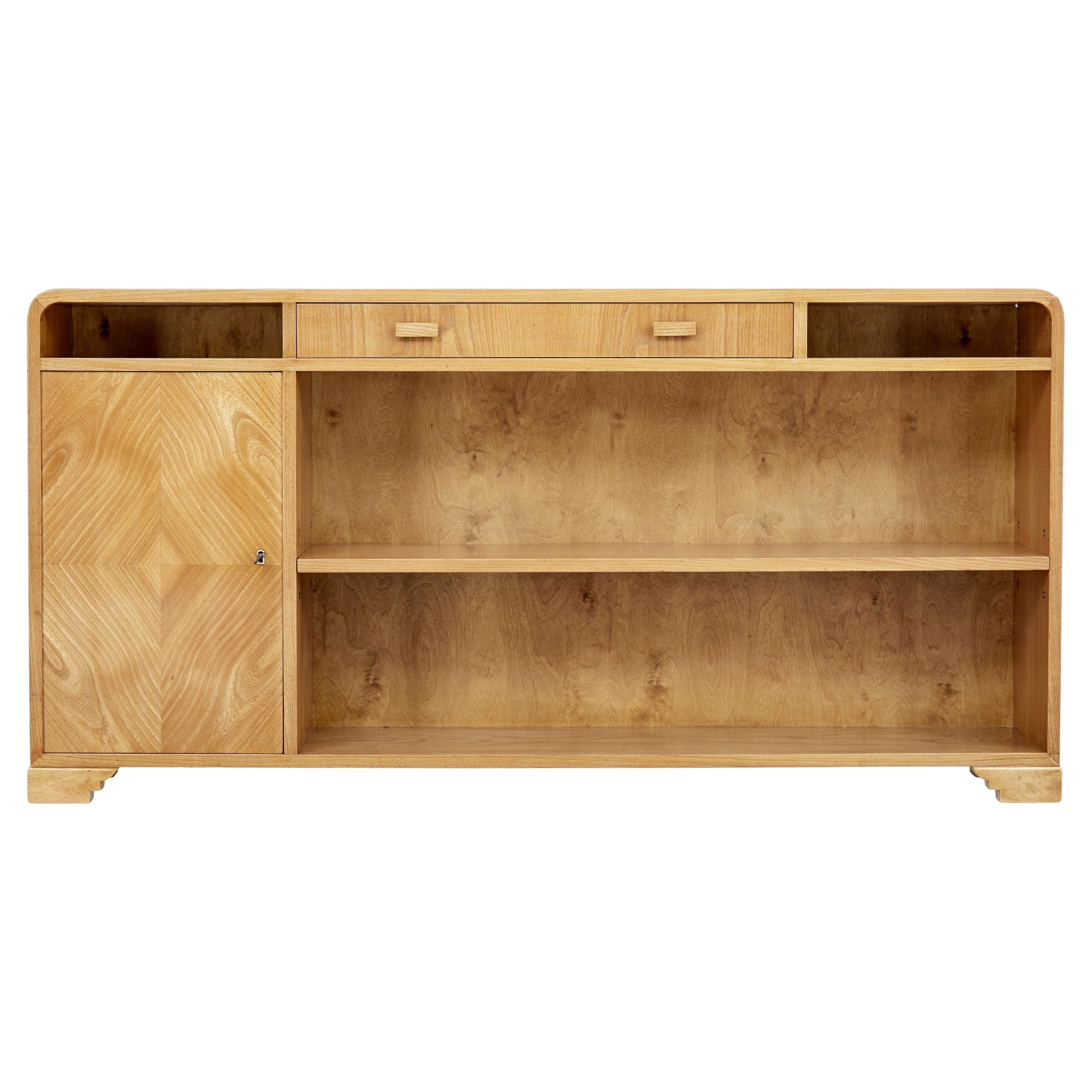 Swedish Mid Century Mahogany Low Open Bookcase at 1stDibs mid century