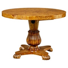 Scandinavian mid century adjustable burr birch coffee table