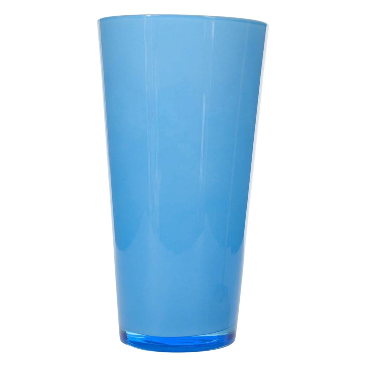 Scandinavian Mid-Century Blue Glass Vase