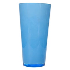Scandinavian Mid-Century Blue Glass Vase