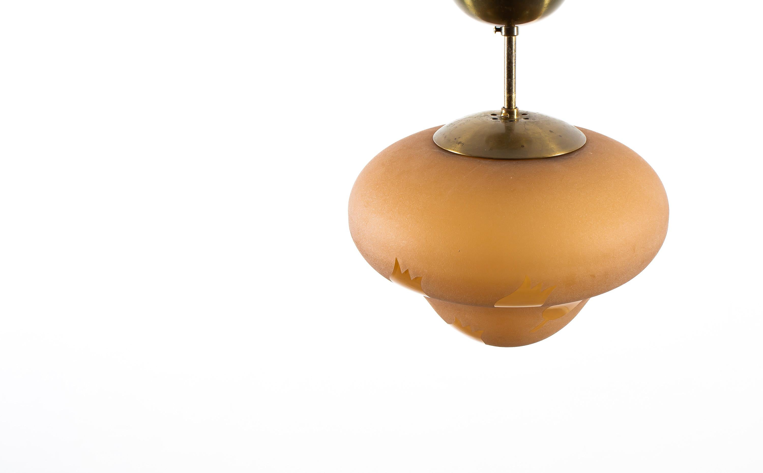 Scandinavian Mid Century Ceiling Light, Norway, 1950s In Good Condition In Oslo, NO