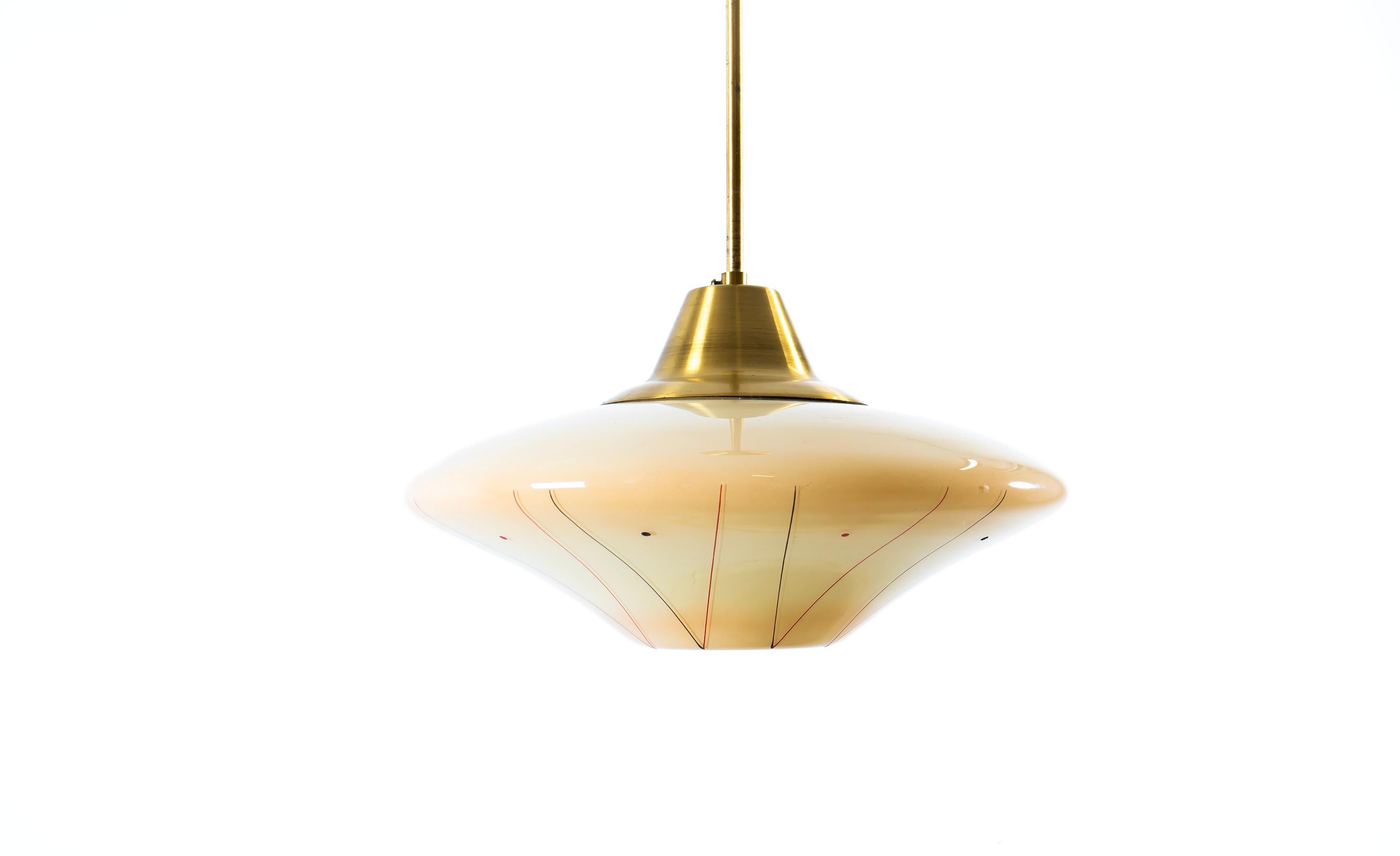 Scandinavian Mid Century Ceiling Light, Norway, 1950s In Good Condition For Sale In Oslo, NO