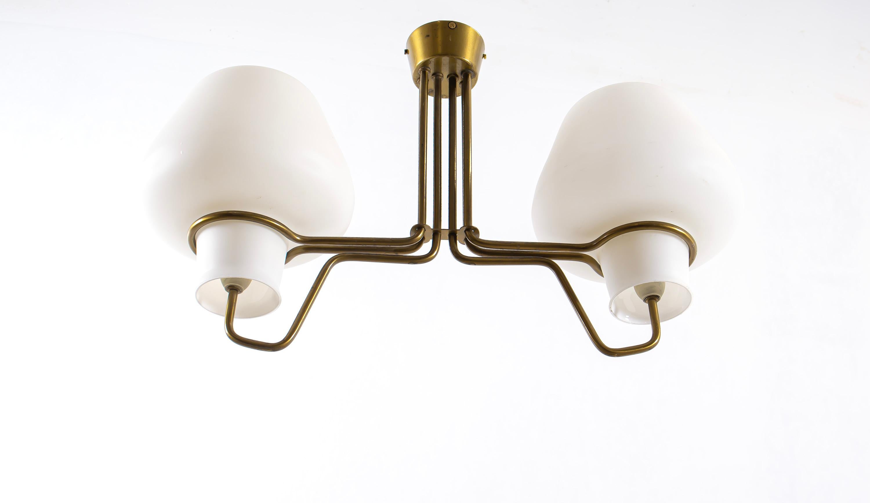 Scandinavian Midcentury Ceiling Light, Norway, 1960s In Good Condition For Sale In Oslo, NO