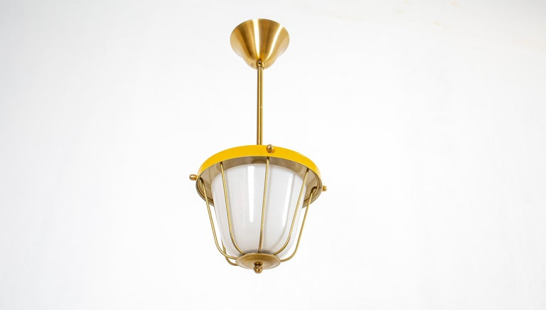 Brass Scandinavian Mid Century Ceiling Light, Norway, 1960s For Sale