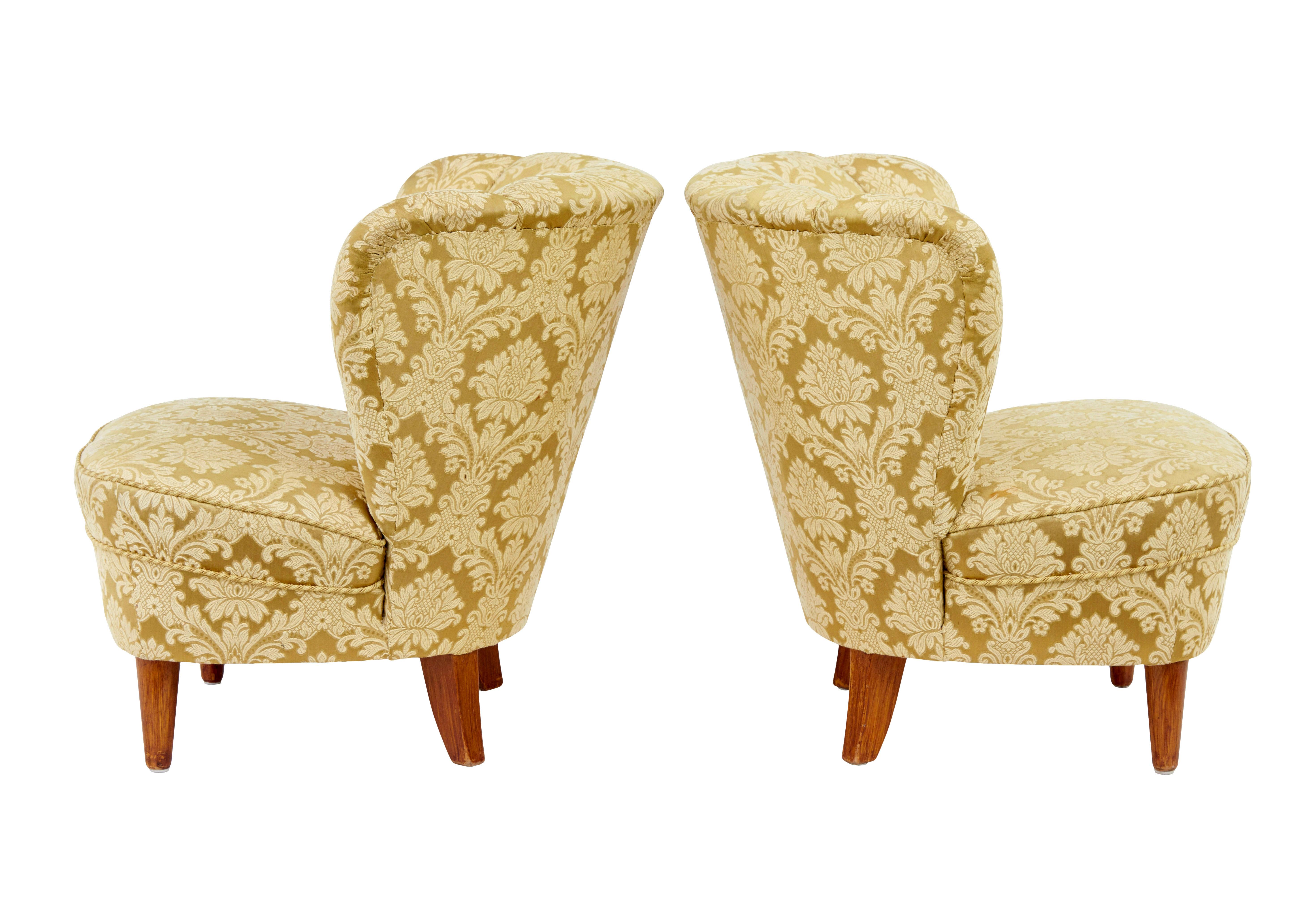 Scandinavian mid century deco inspired 3 piece salon suite For Sale 3