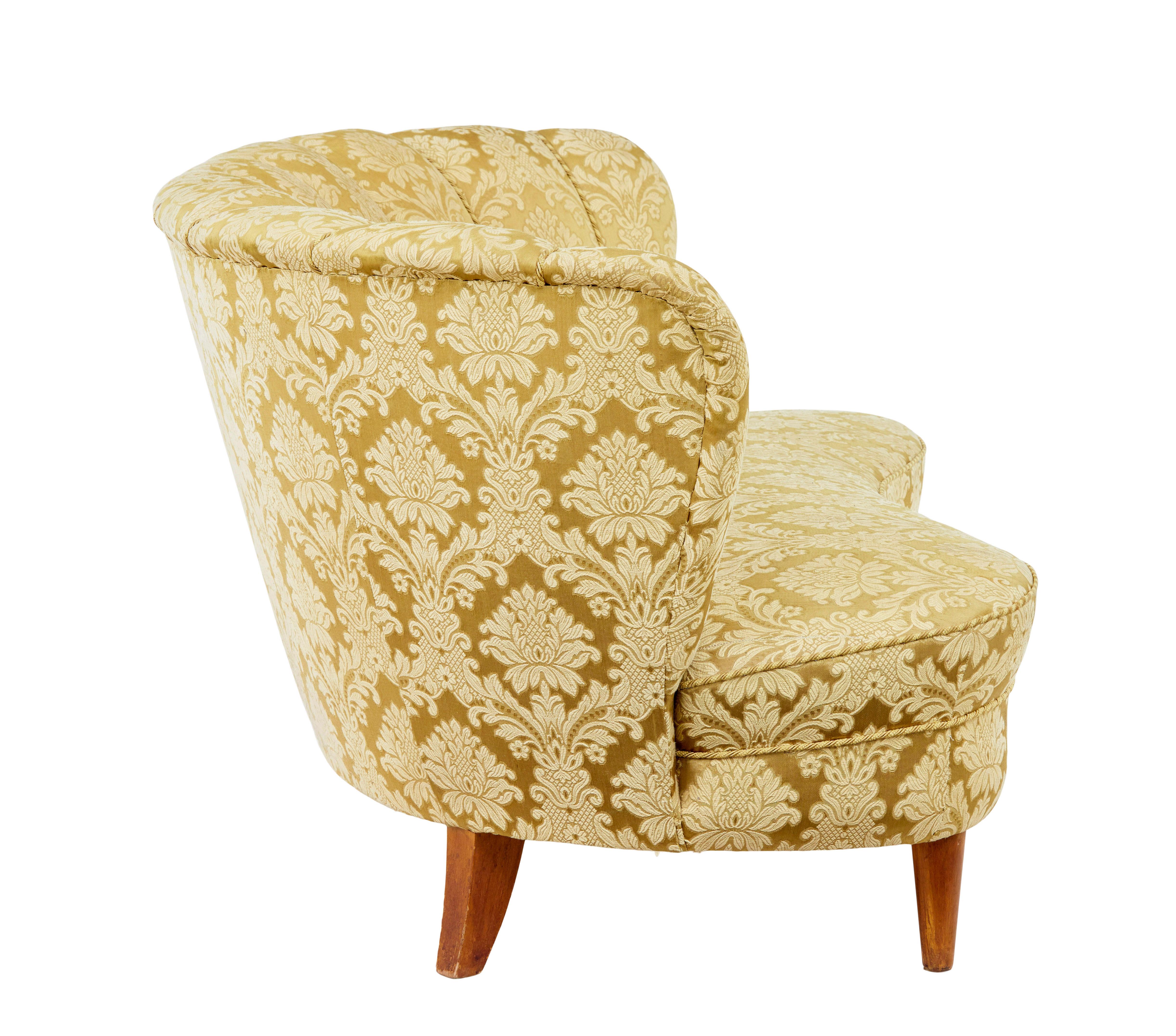 Swedish Scandinavian mid century deco inspired 3 piece salon suite For Sale
