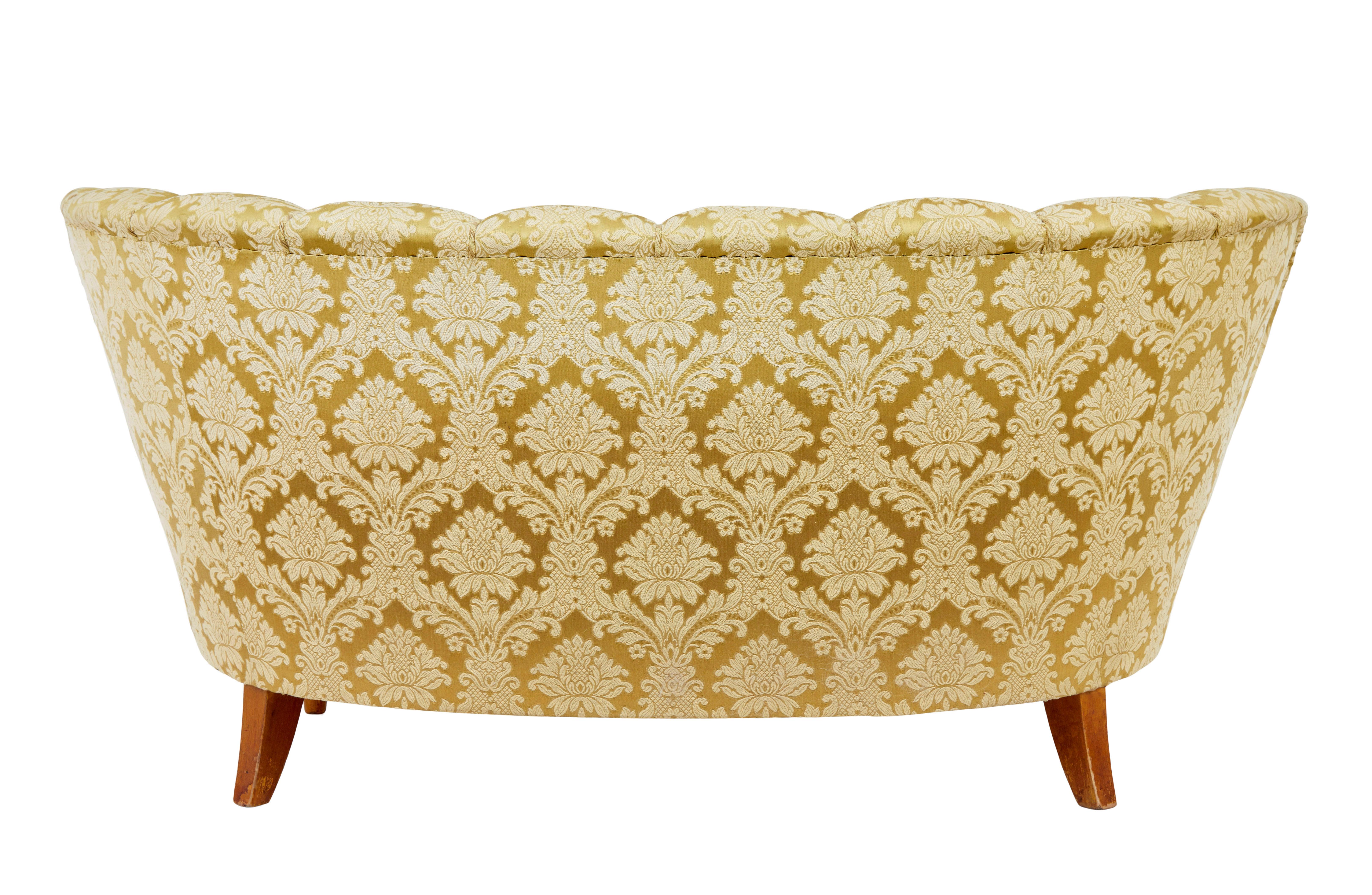 Hand-Crafted Scandinavian mid century deco inspired 3 piece salon suite For Sale