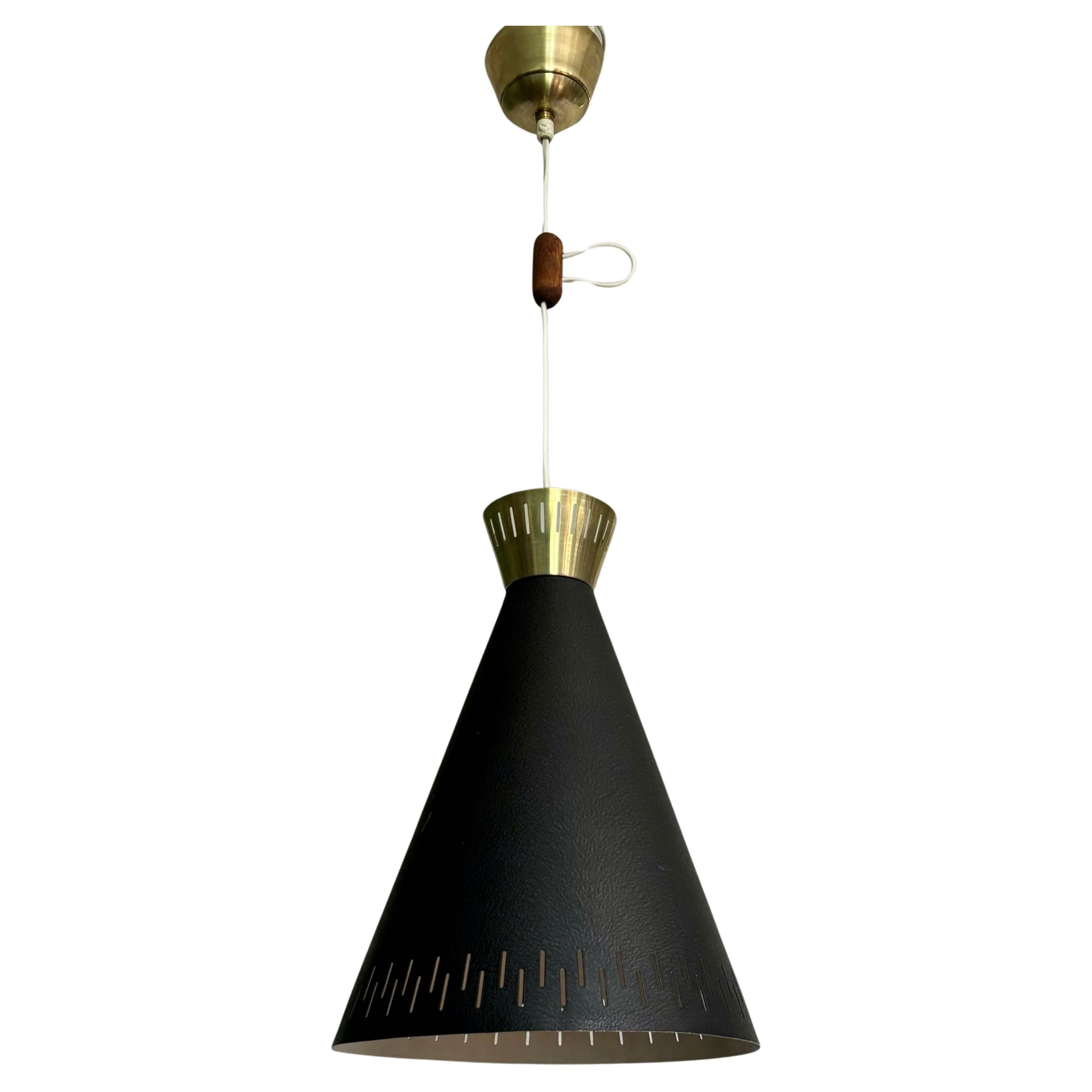 Scandinavian mid century double cone diabolo pendant lamp, Sweden, 1950s