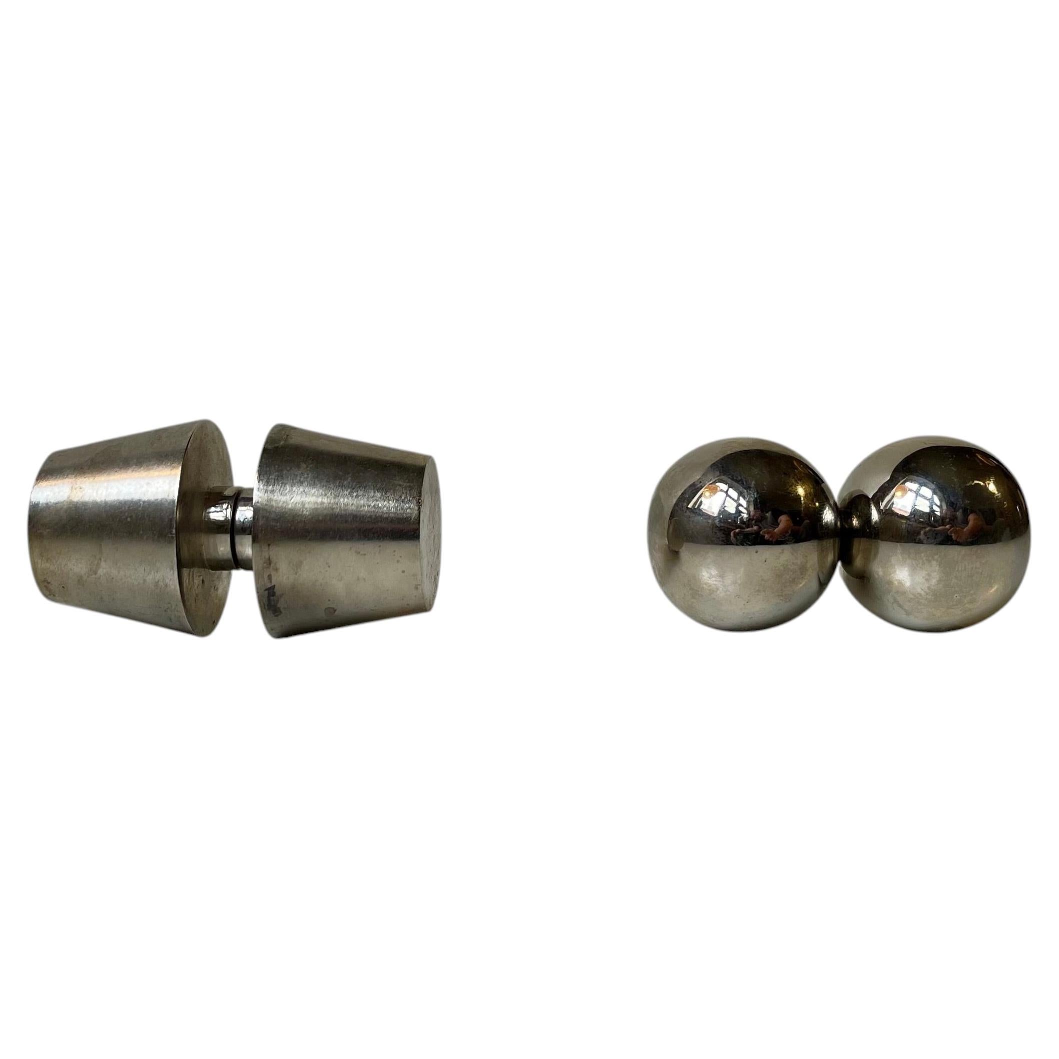 Scandinavian Mid-Century Dumbbell Desk Ornaments - Paperweights in steel