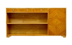 Scandinavian mid century elm low open bookcase