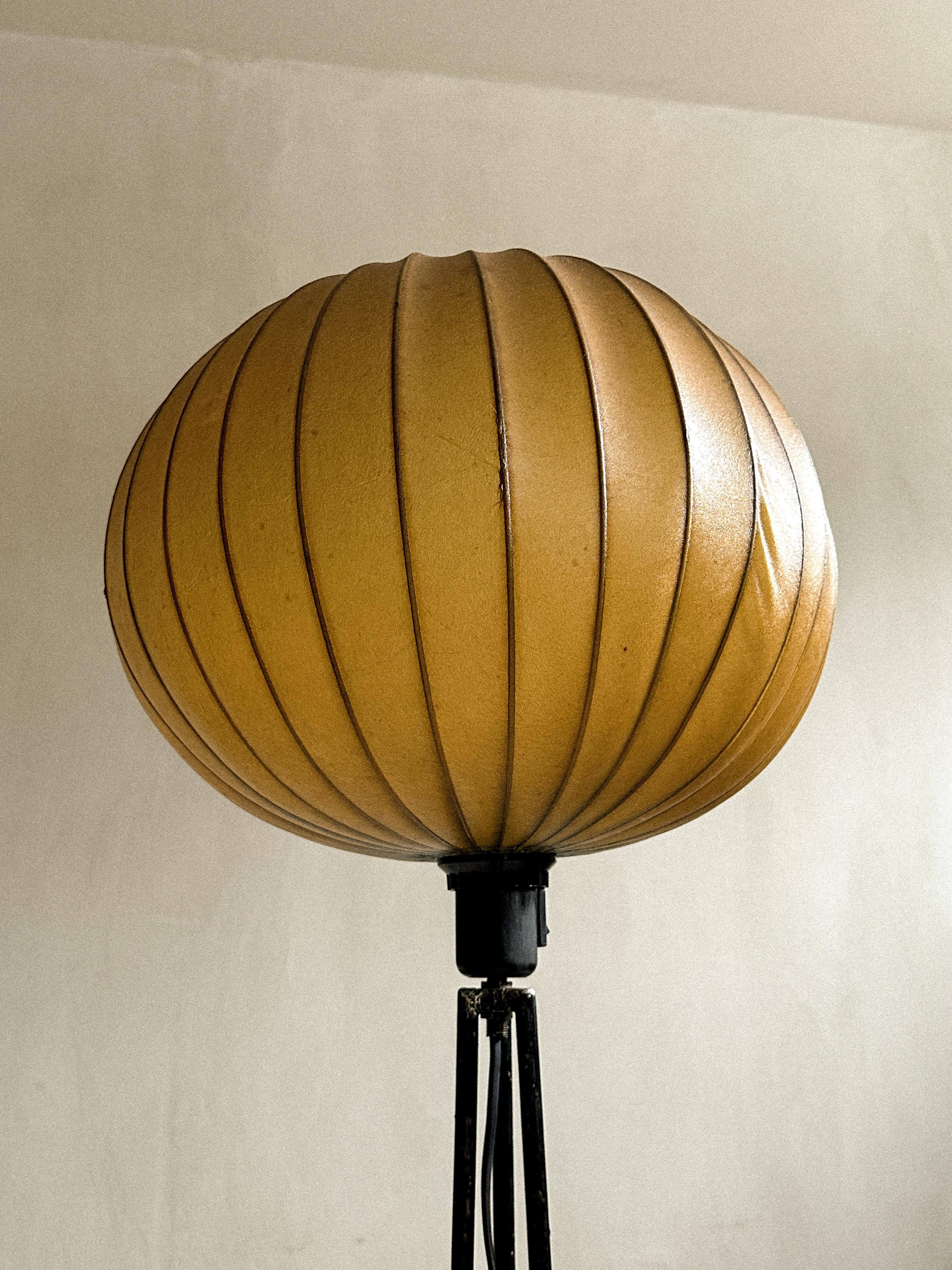 Teak Scandinavian Mid-Century Floor Lamp, Anonymous, Sweden C. 1950s For Sale