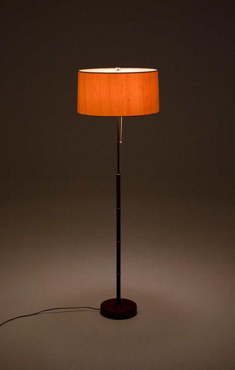 Scandinavian Midcentury Floor Lamp in Brass and Rosewood by Bergboms — free download