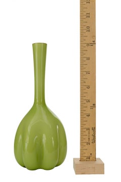 Scandinavian Mid-Century Green Glass Bud Vase