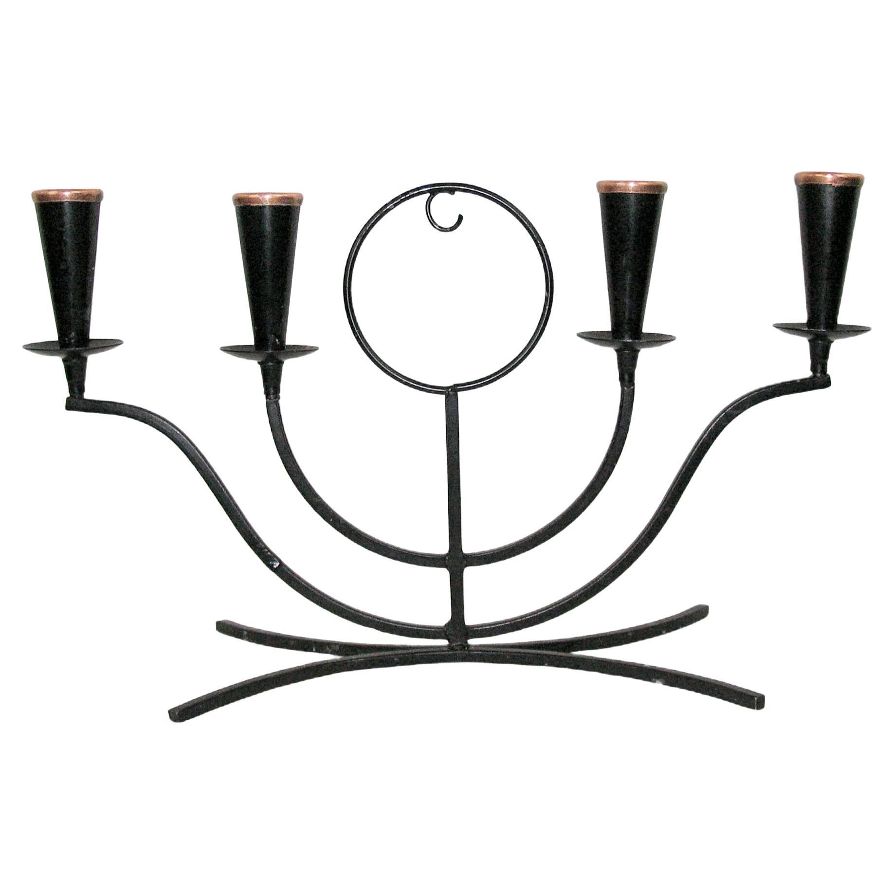 Scandinavian Mid-Century Gunnar Ander Ystad Metall Candle Holders