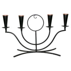 Porte-bougies scandinaves en métal Gunnar Ander Ystad du milieu du siècle dernier
