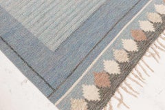 Scandinavian Mid-Century Ivory Flatweave Carpet By Ingegerd Silow