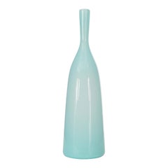 Scandinavian Mid-Century Light Blue Glass Bud Vase