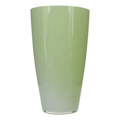 Scandinavian Mid-Century Light Green Glass Vase