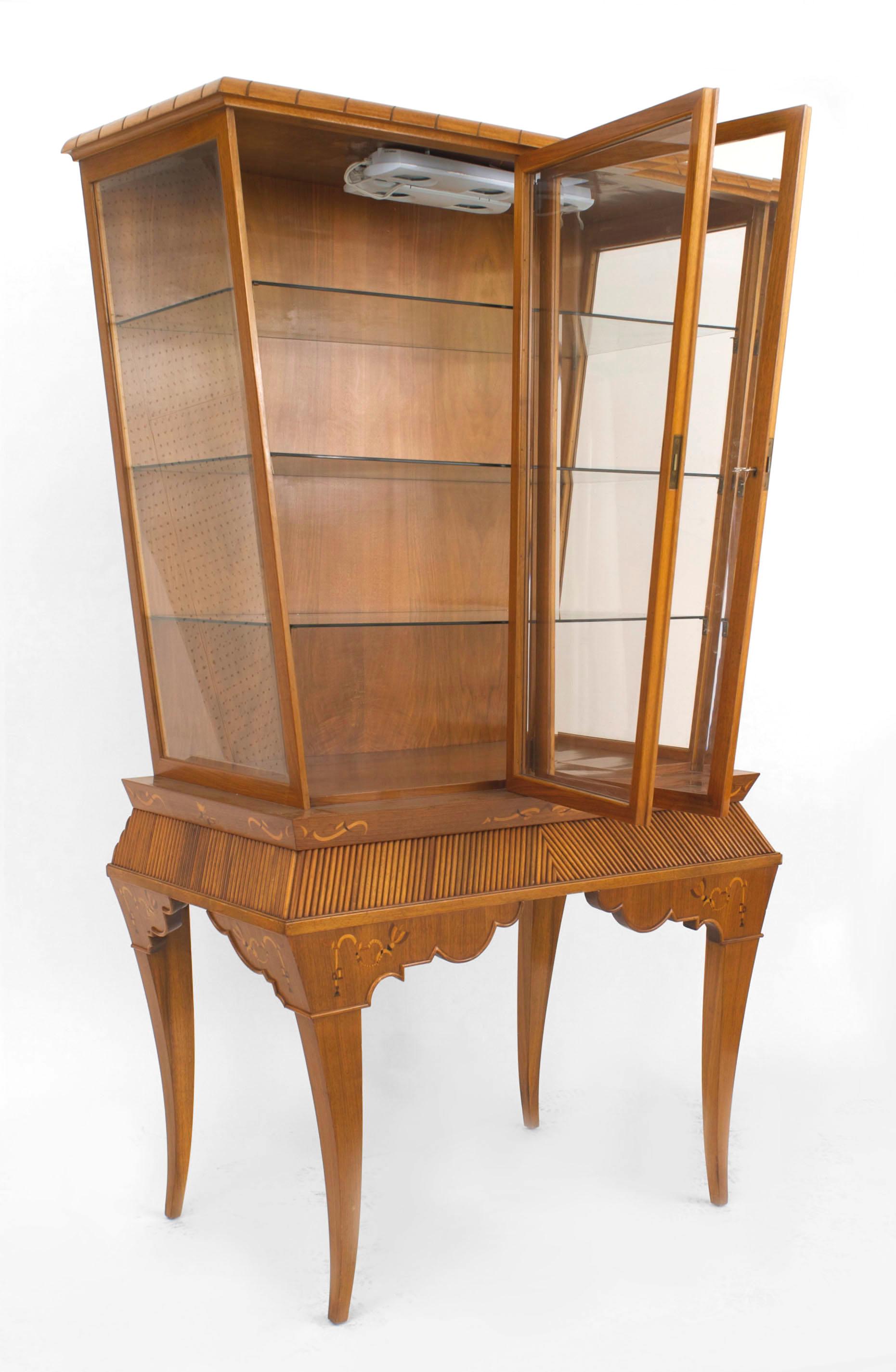 Mid-Century Modern Scandinavian Mid-Century Mahogany Vitrine Cabinet For Sale