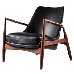 Sedia da salotto scandinava del Medioevo "Seal Chair" di Ib Kofod-Larsen per OPE