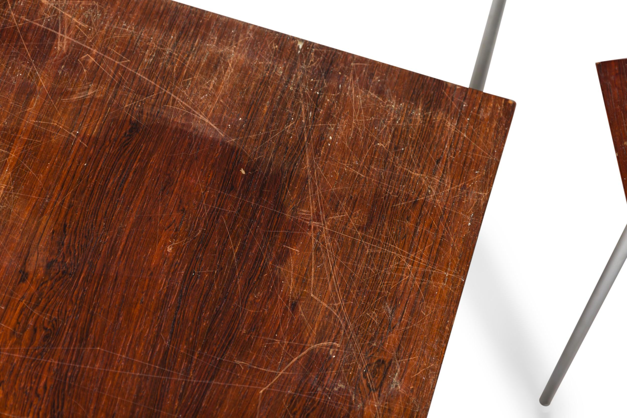 Rosewood Scandinavian Mid-Century Magic Puzzle Cube Danish Roosewood Nesting Tables For Sale