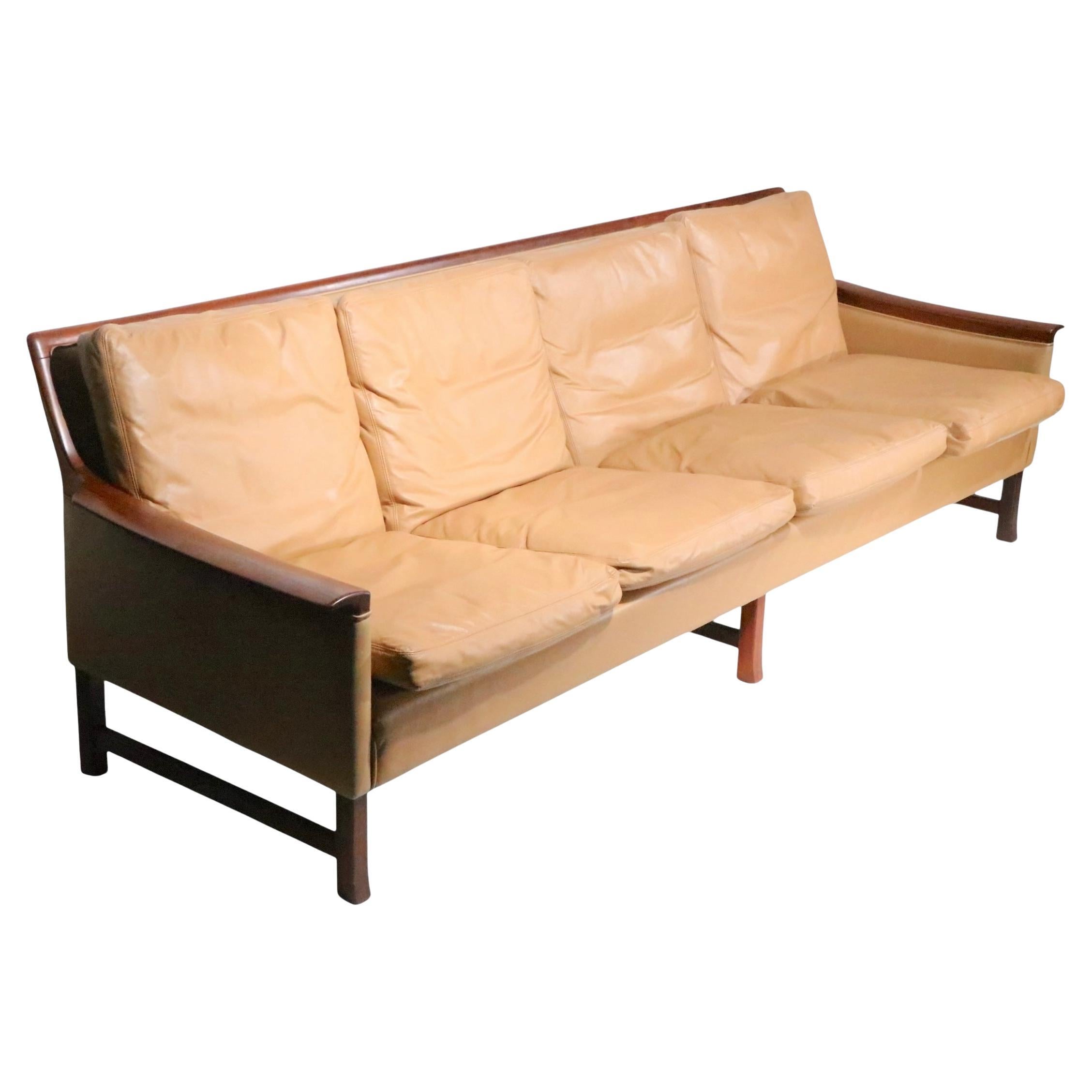 Scandinavian Modern Scandinavian Mid Century Minerva Four Seat  Sofa by Torjorn  Afdal for Bruksbo For Sale