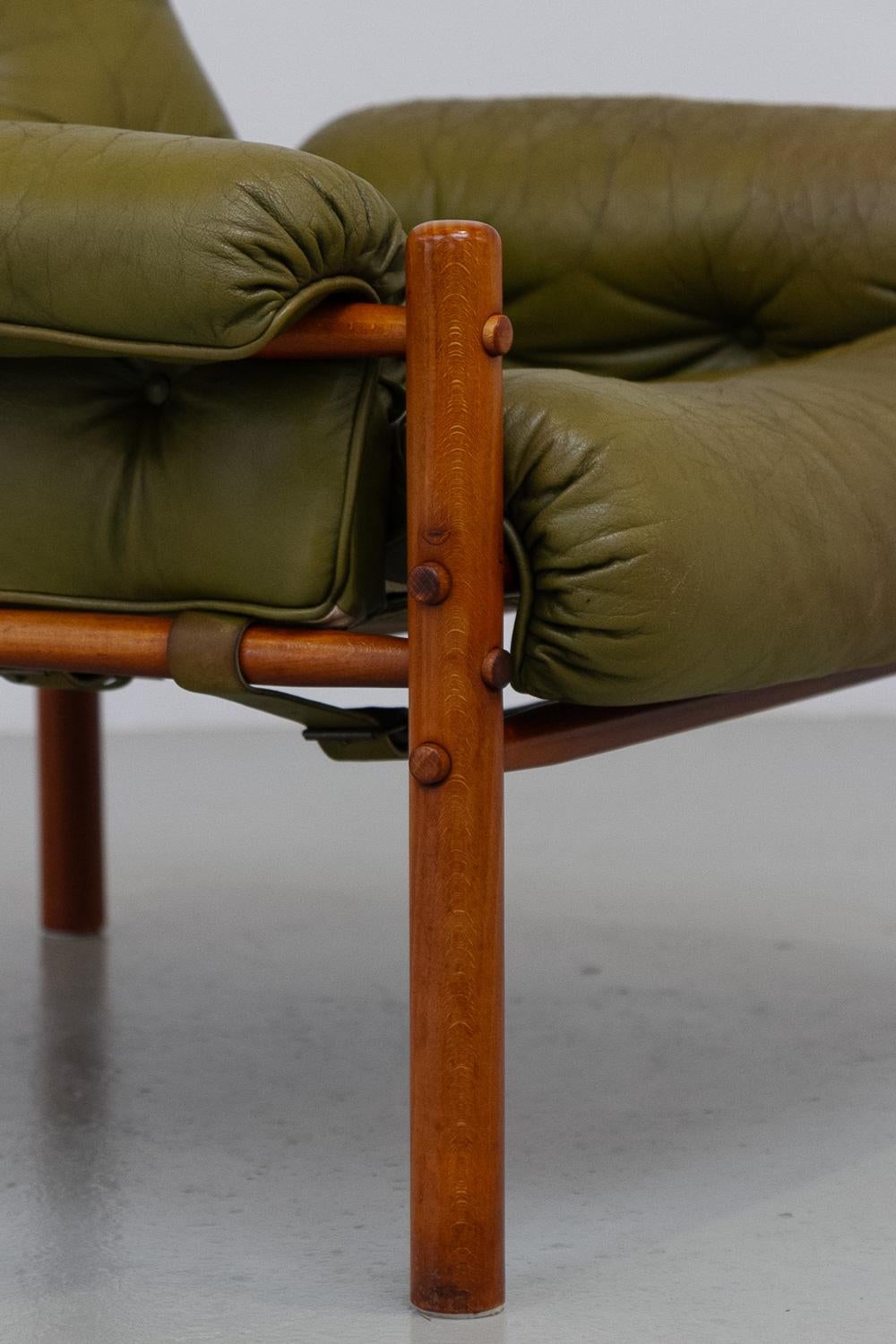 Sillón escandinavo moderno de mediados de siglo Arne Norell, Suecia Años 70. en Bueno estado para la venta en Asaa, DK