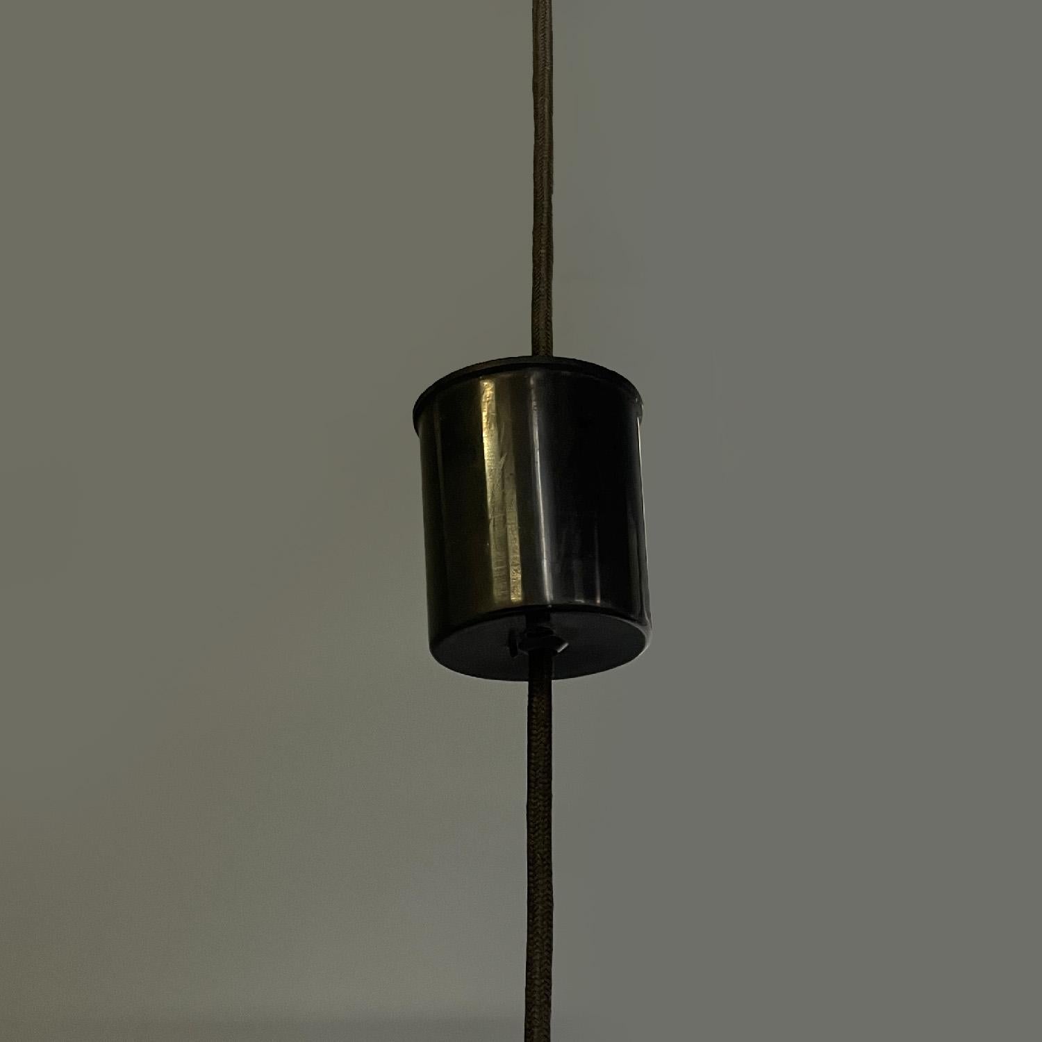 Scandinavian mid-century modern black chandelier Semi by Fog & Mørup, 1960 For Sale 2