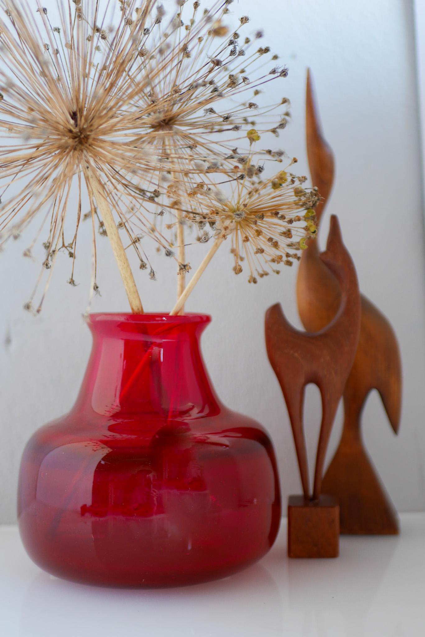 Mid-Century moderno Vaso in vetro artistico di Erik Höglund, Svezia, dal design scandinavo di metà secolo moderno in vendita