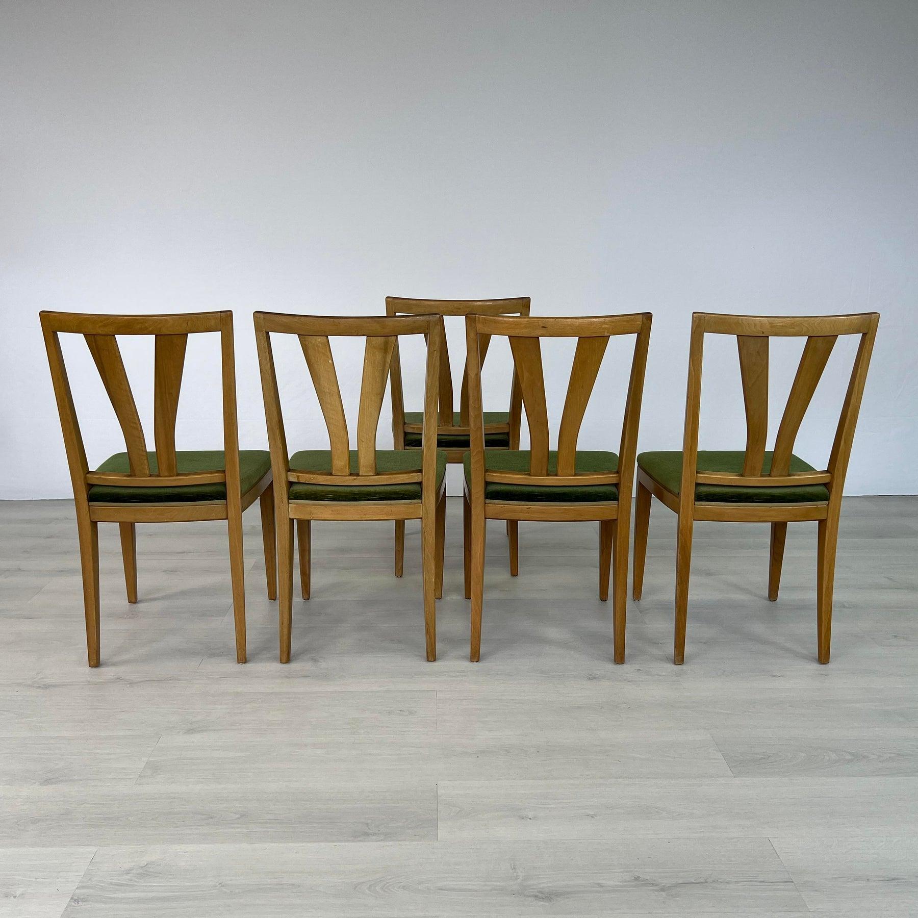 Scandinavian Mid-Century Modern Dining Chairs – Set of 5 Bon état - En vente à Bridgeport, CT