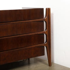 Scandinavian Mid-Century Modern Dresser in Bookmatched Walnut by William Hinn