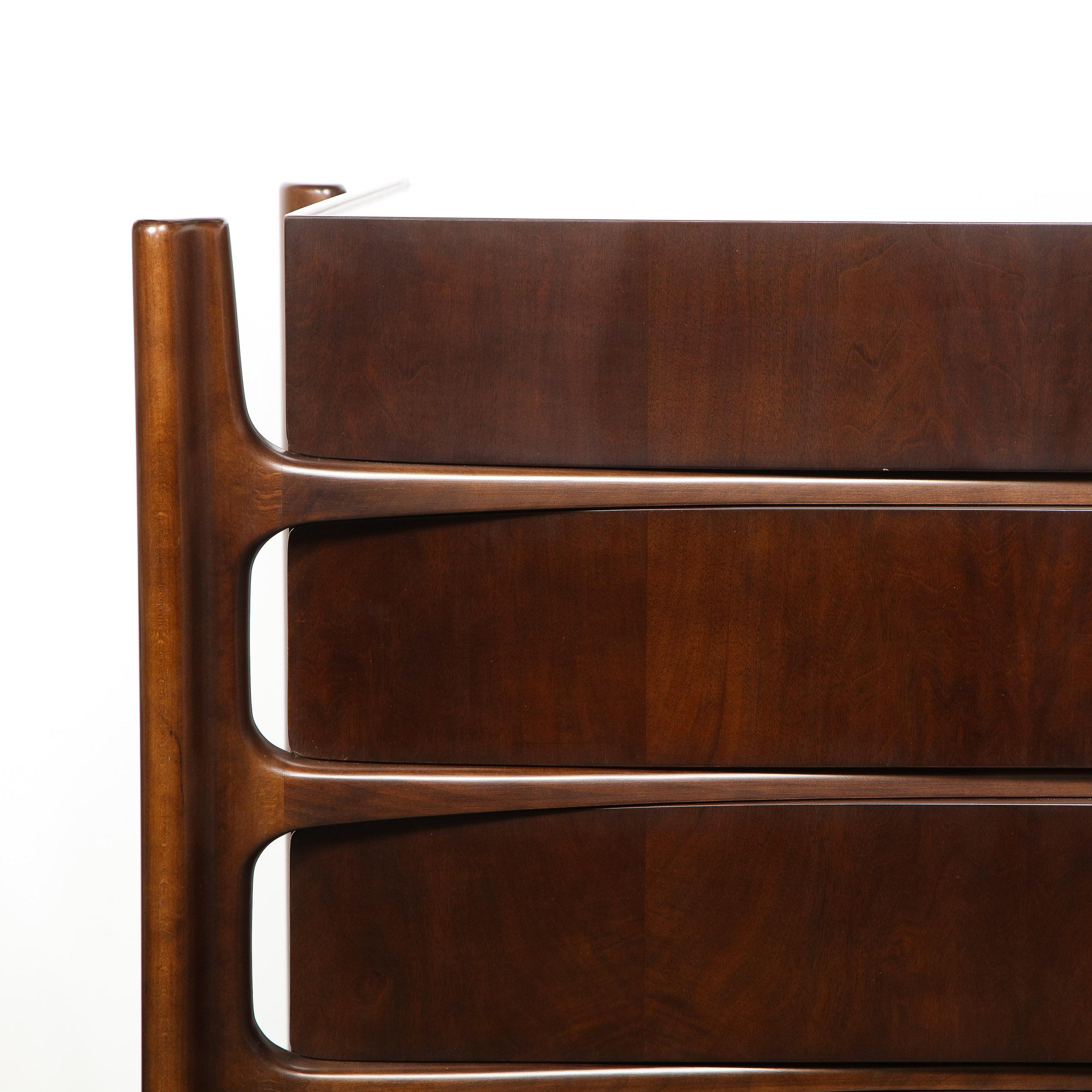 Scandinavian Mid-Century Modern Dresser in Bookmatched Walnut by William Hinn 2