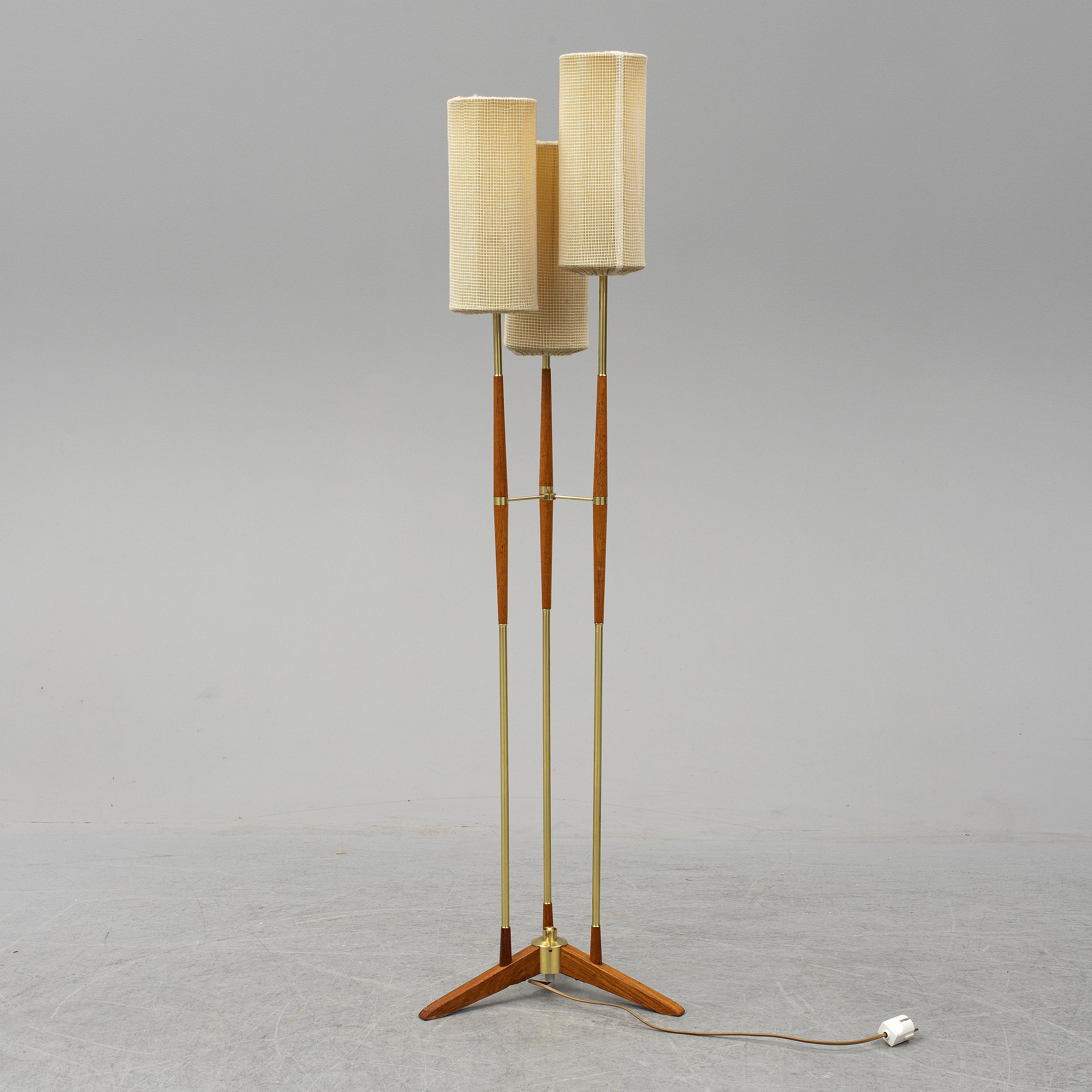 Scandinavian Modern Scandinavian Mid-Century Modern Floor Lamp by Möllers Armaturer Eskilstuna For Sale