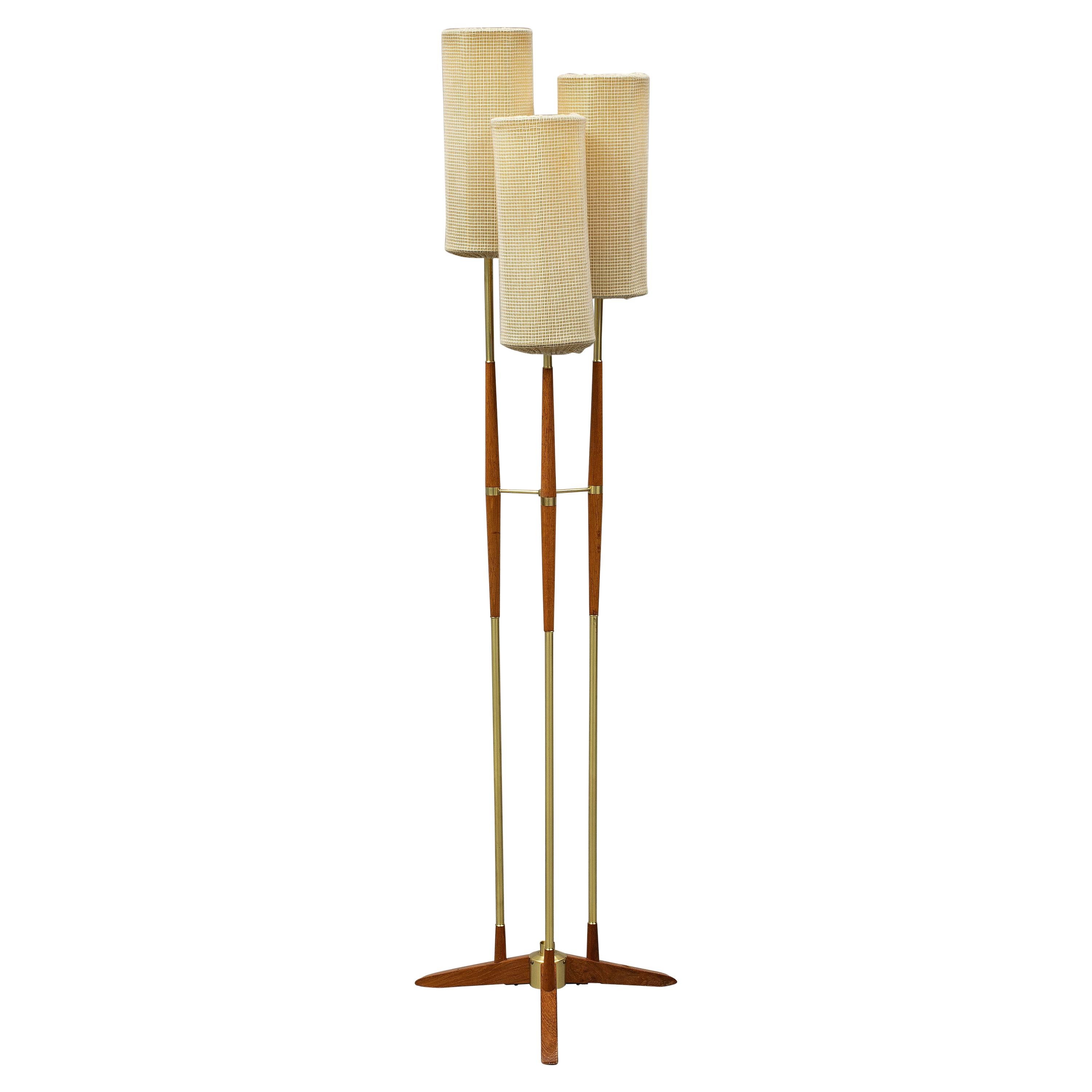 Scandinavian Mid-Century Modern Floor Lamp by Möllers Armaturer Eskilstuna For Sale