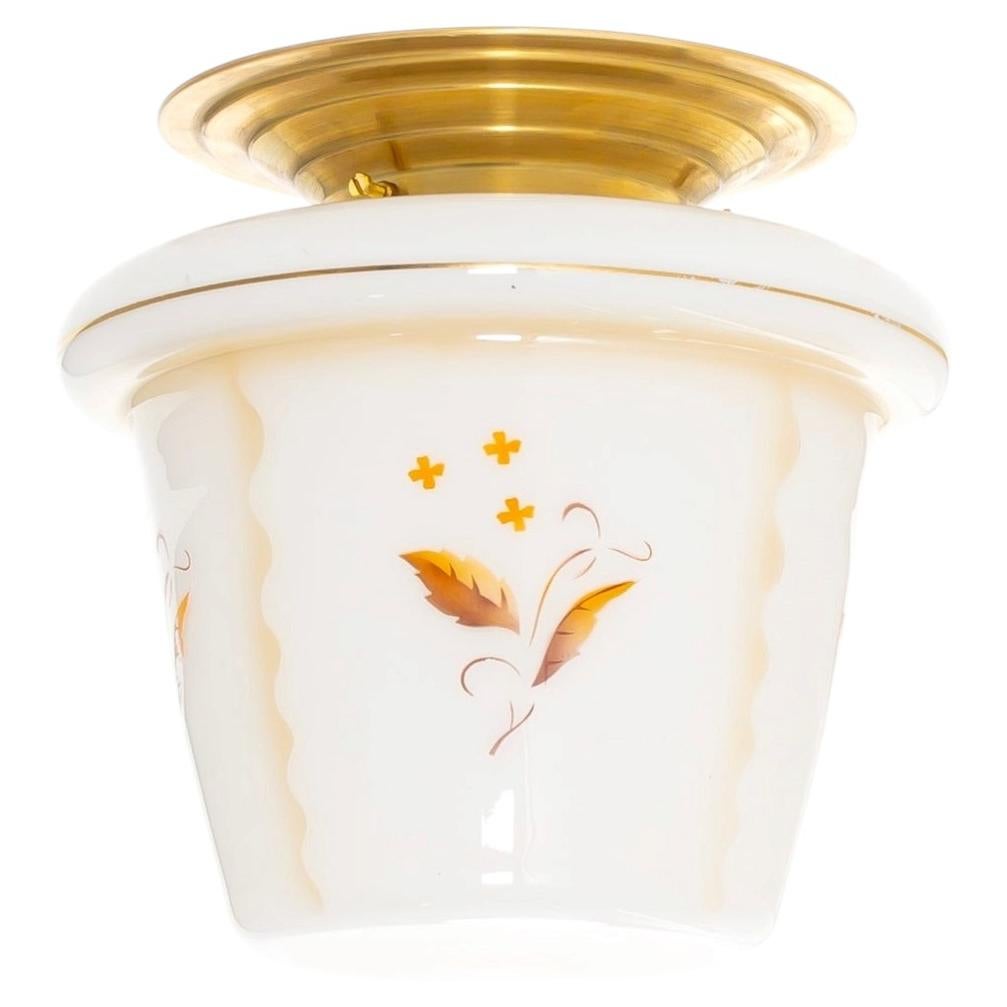 Scandinavian Mid-Century Modern Flush Mount Ceiling Light, 1950s For Sale