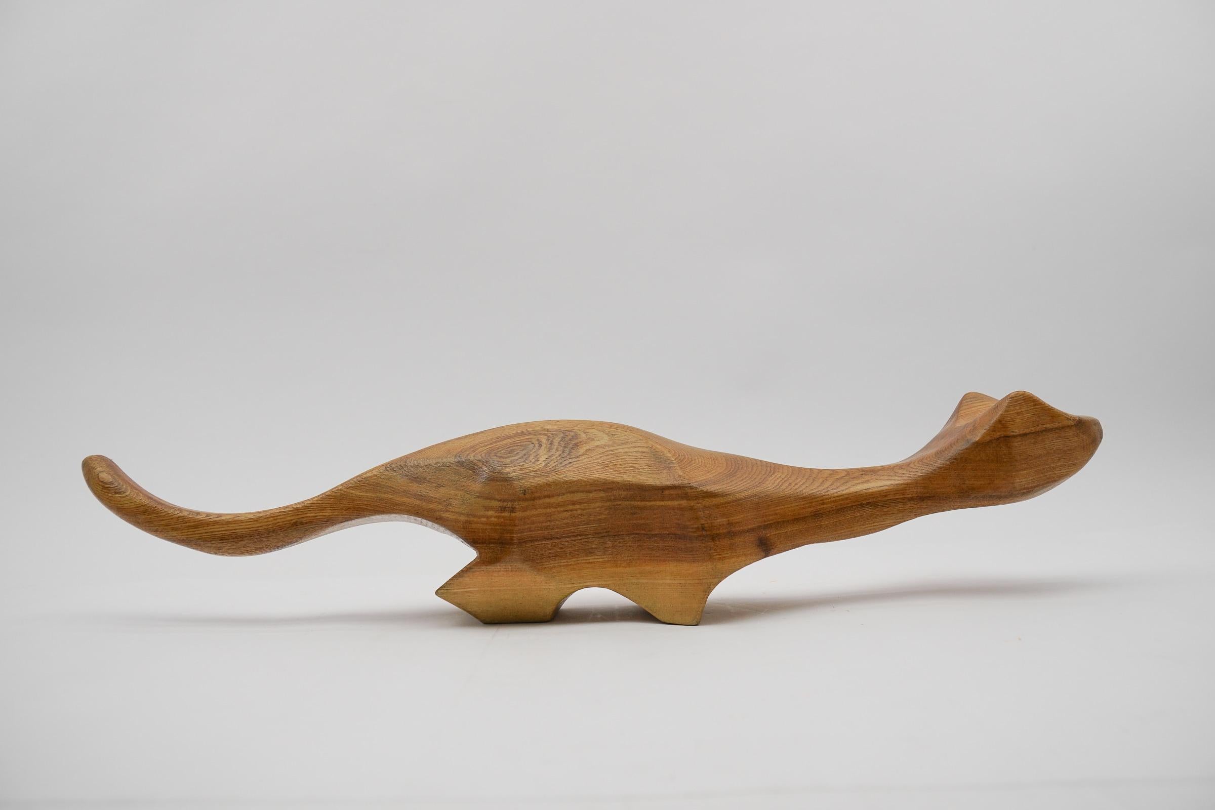 Scandinavian Mid-Century Modern Hand Carved wood marten, 1960s.