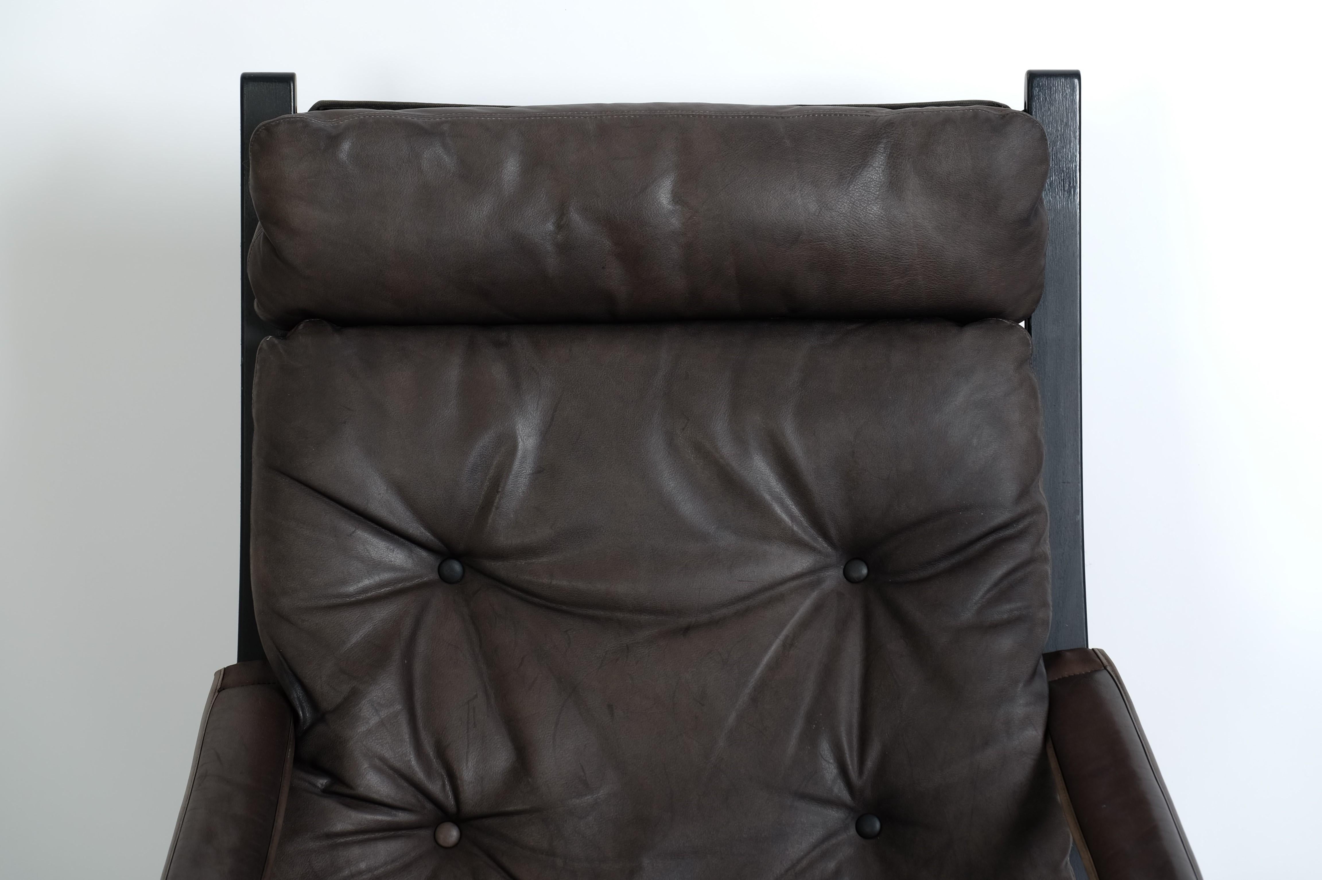 Metà XX secolo The Modern Scandinavian Mid-Century Modern Ingmar Relling Siesta Lounge Chair per Westnofa in vendita