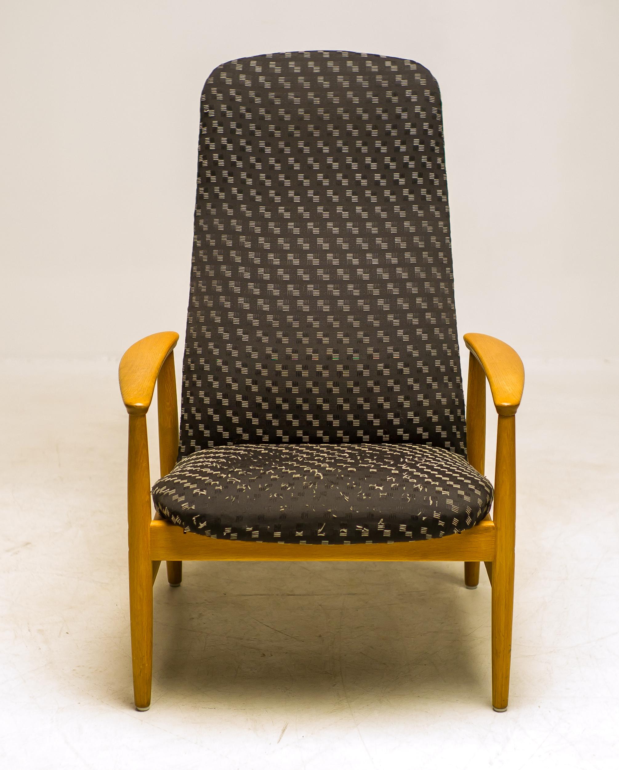 Scandinavian Mid Century Modern Lounge Chair by Alf Svensson in vendita 5