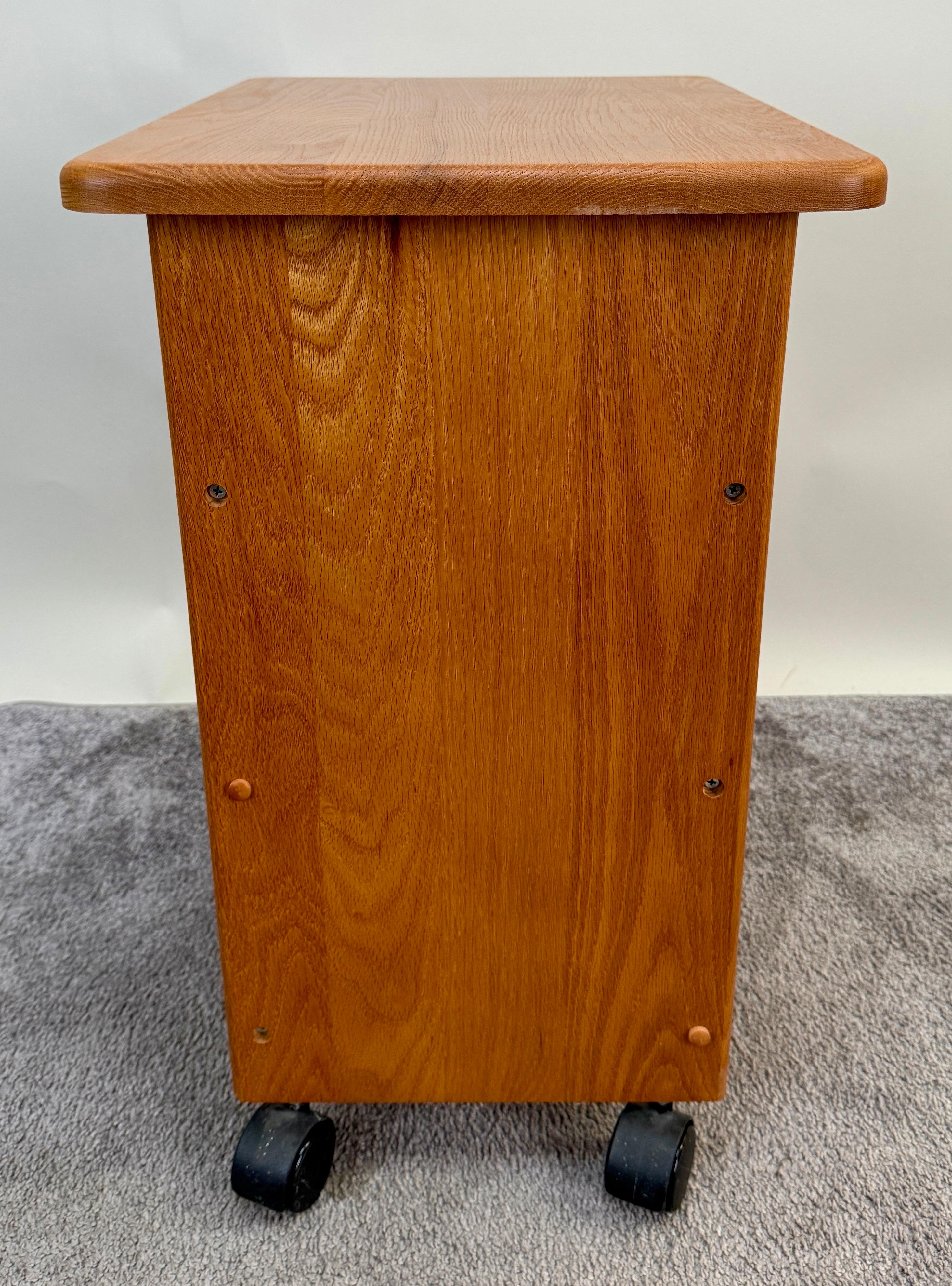 20th Century Scandinavian Mid Century Modern Maple wood Three -Shelves Serving Cart  For Sale