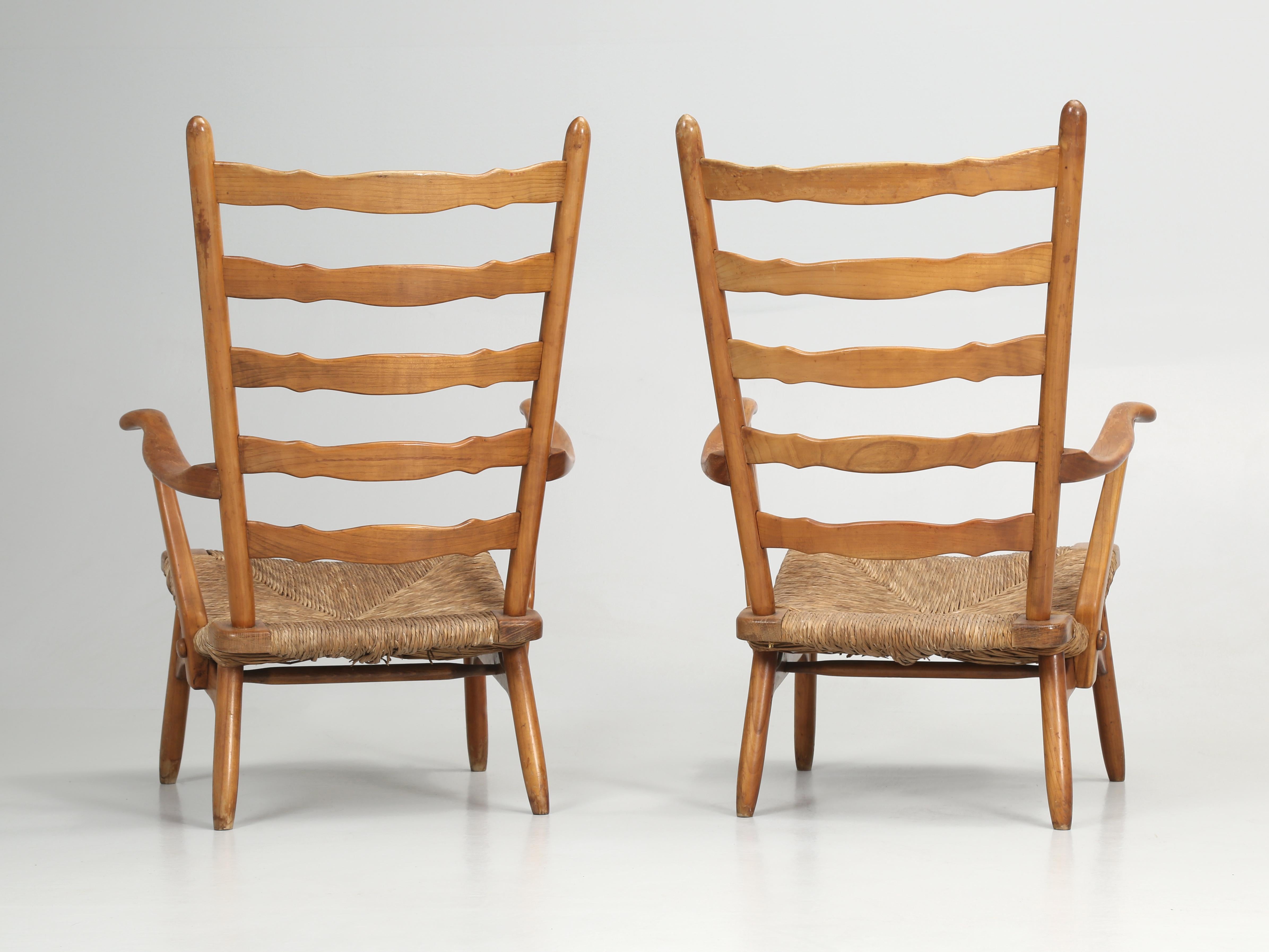 Scandinavian Mid-Century Modern Pair of Chairs Unrestored Condition, circa 1960s For Sale 8