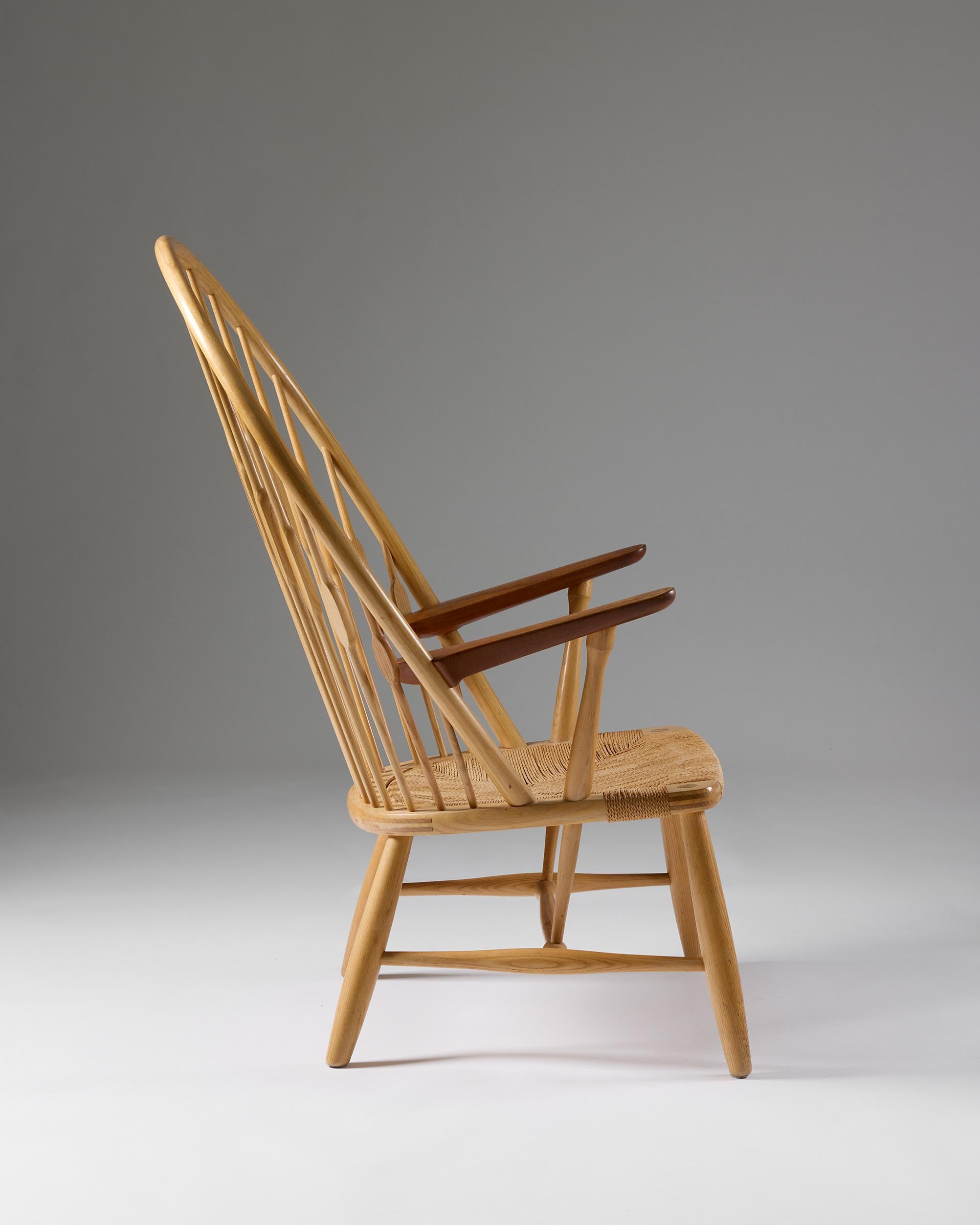 Sedia Peacock di Wegner, Scandinavian Mid-Century Modern, 1950s in vendita 3