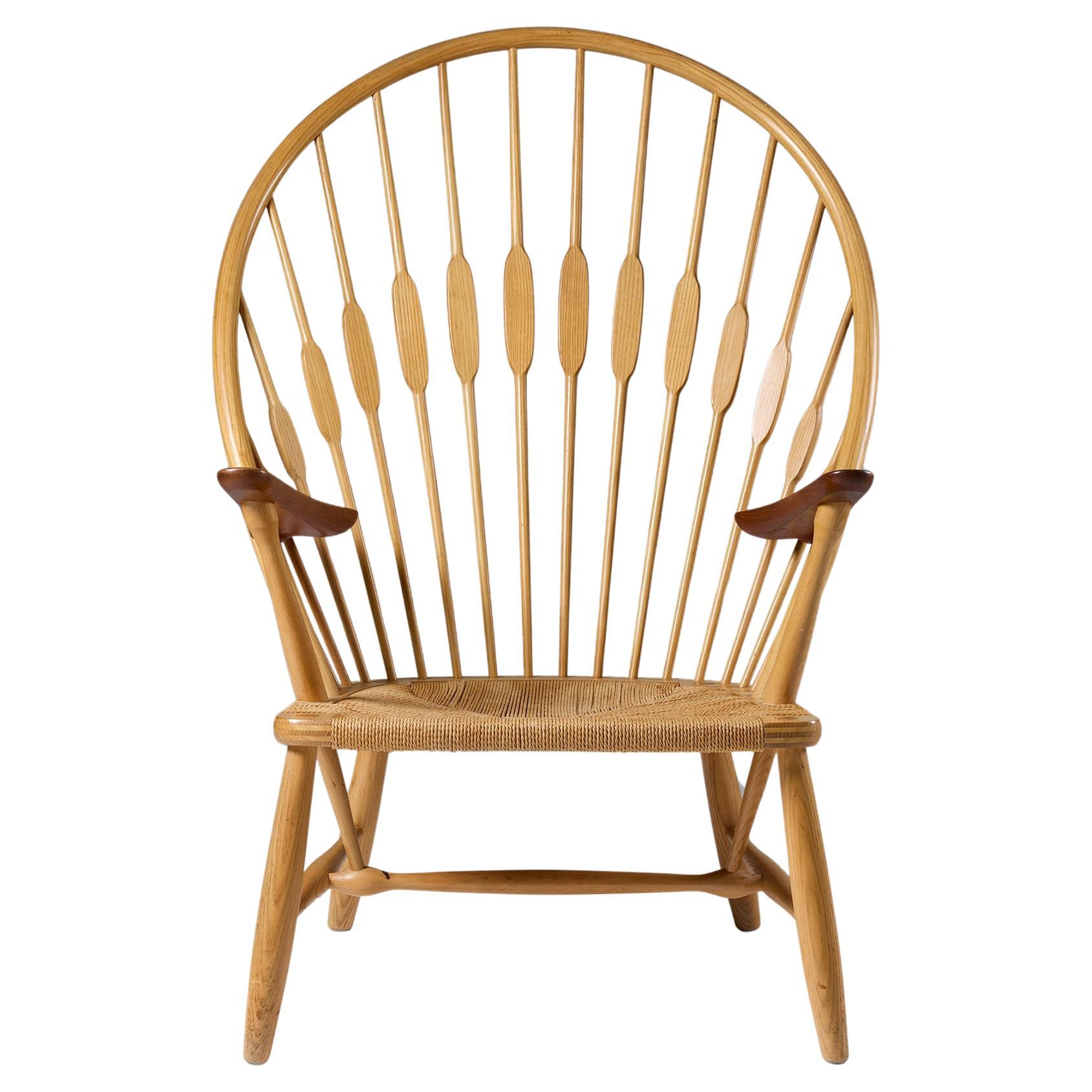 Sedia Peacock di Wegner, Scandinavian Mid-Century Modern, 1950s in vendita