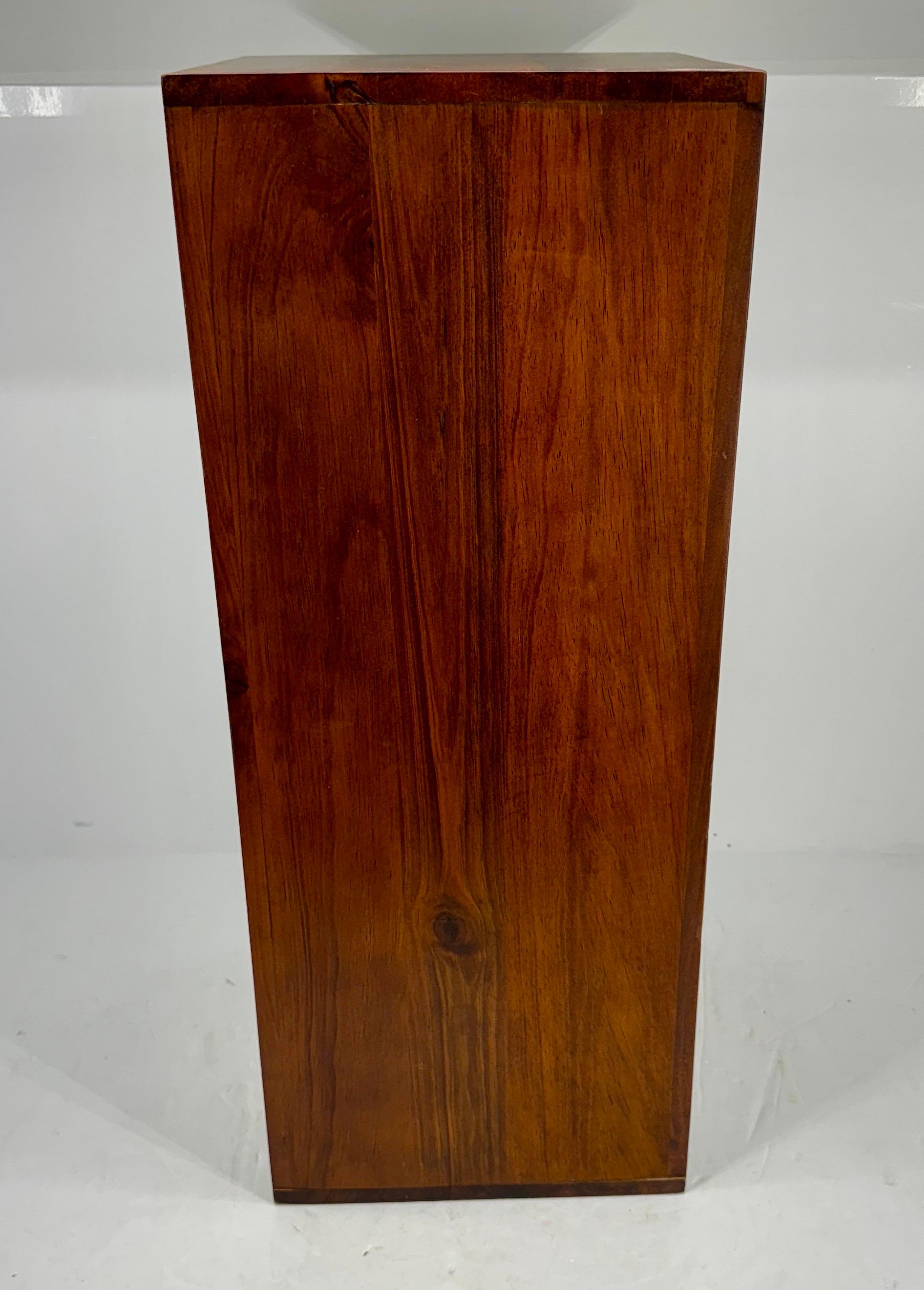 Hand-Crafted Scandinavian Mid-Century Modern Rosewood Square Pedestal Stand