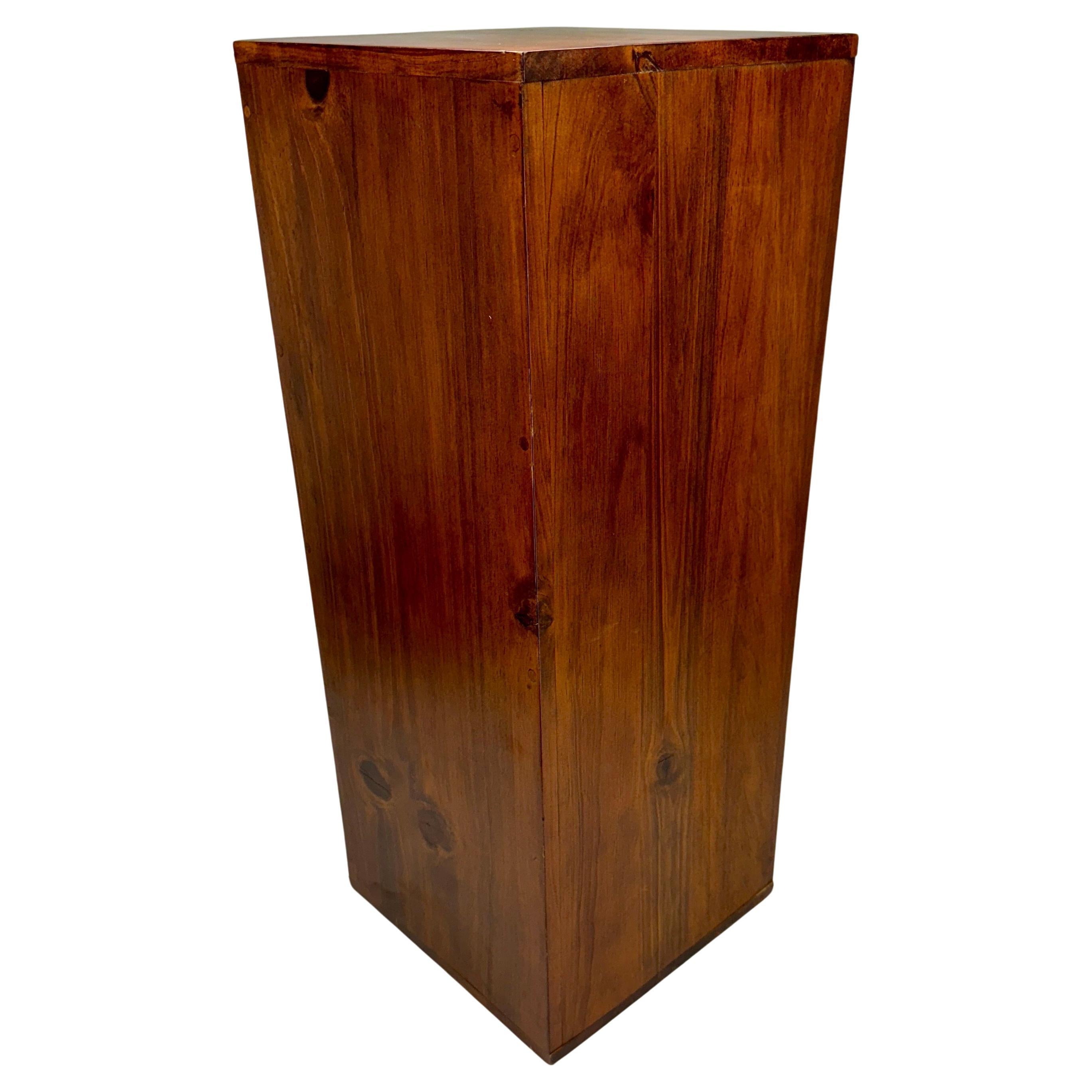 Scandinavian Mid-Century Modern Rosewood Square Pedestal Stand