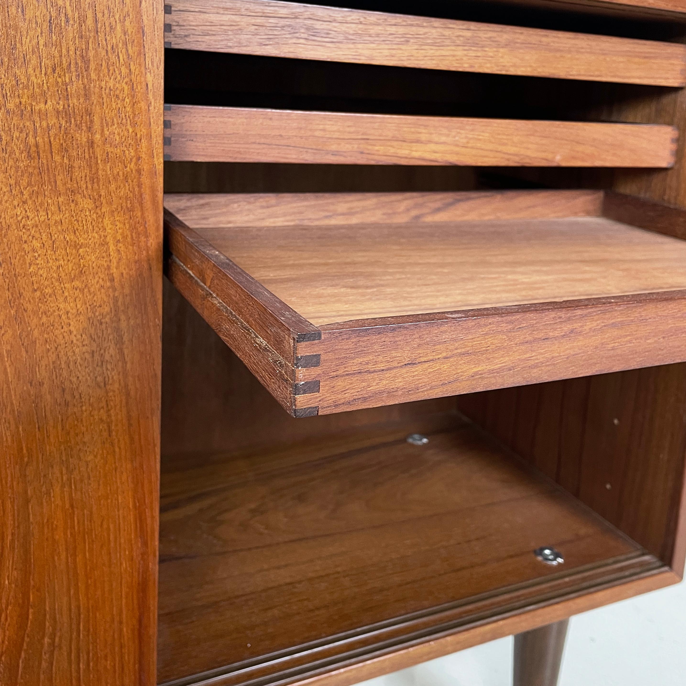 Scandinavian mid-century modern Sideboard in teak with two sliding doors, 1960s 4