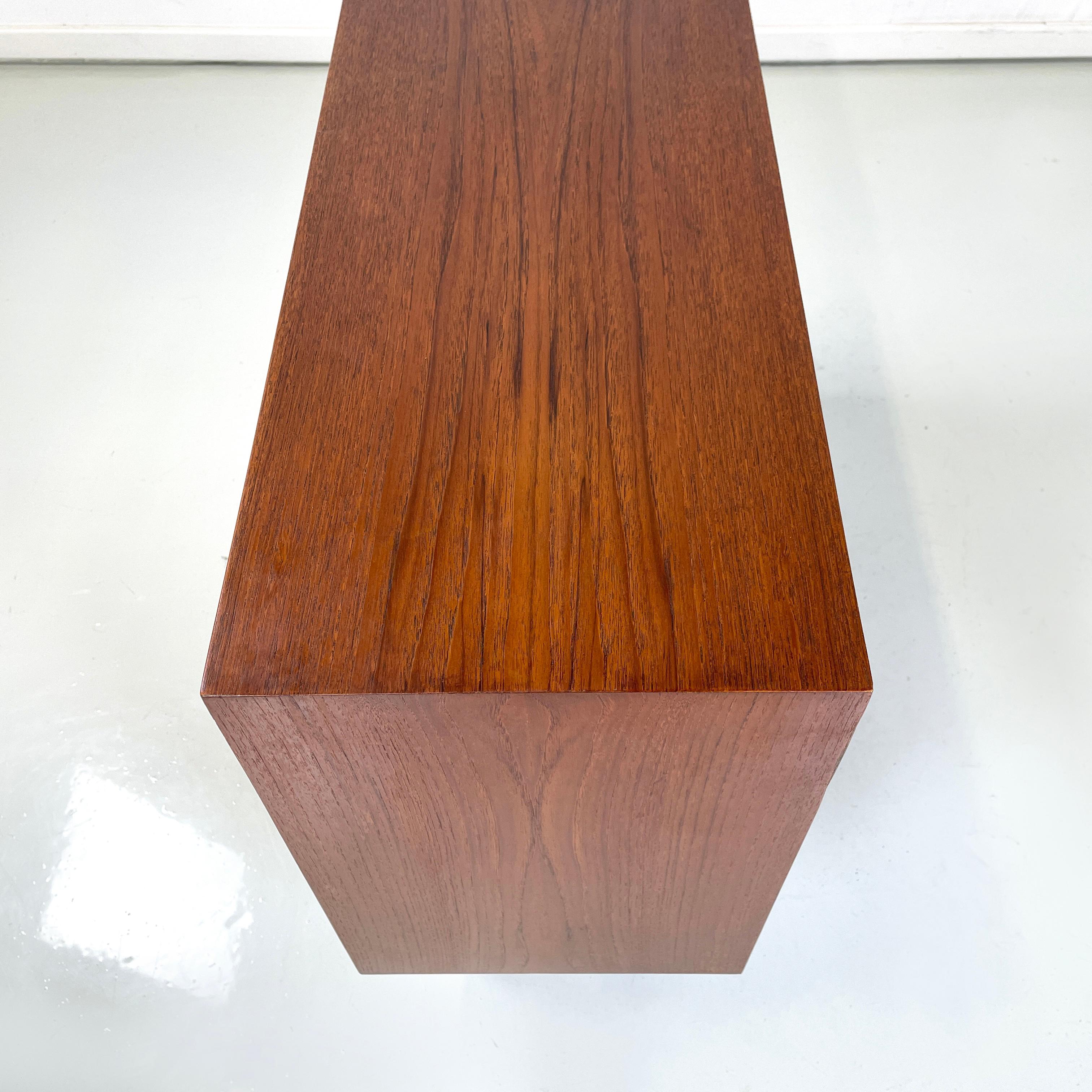 Scandinavian mid-century modern Sideboard in teak with two sliding doors, 1960s 10