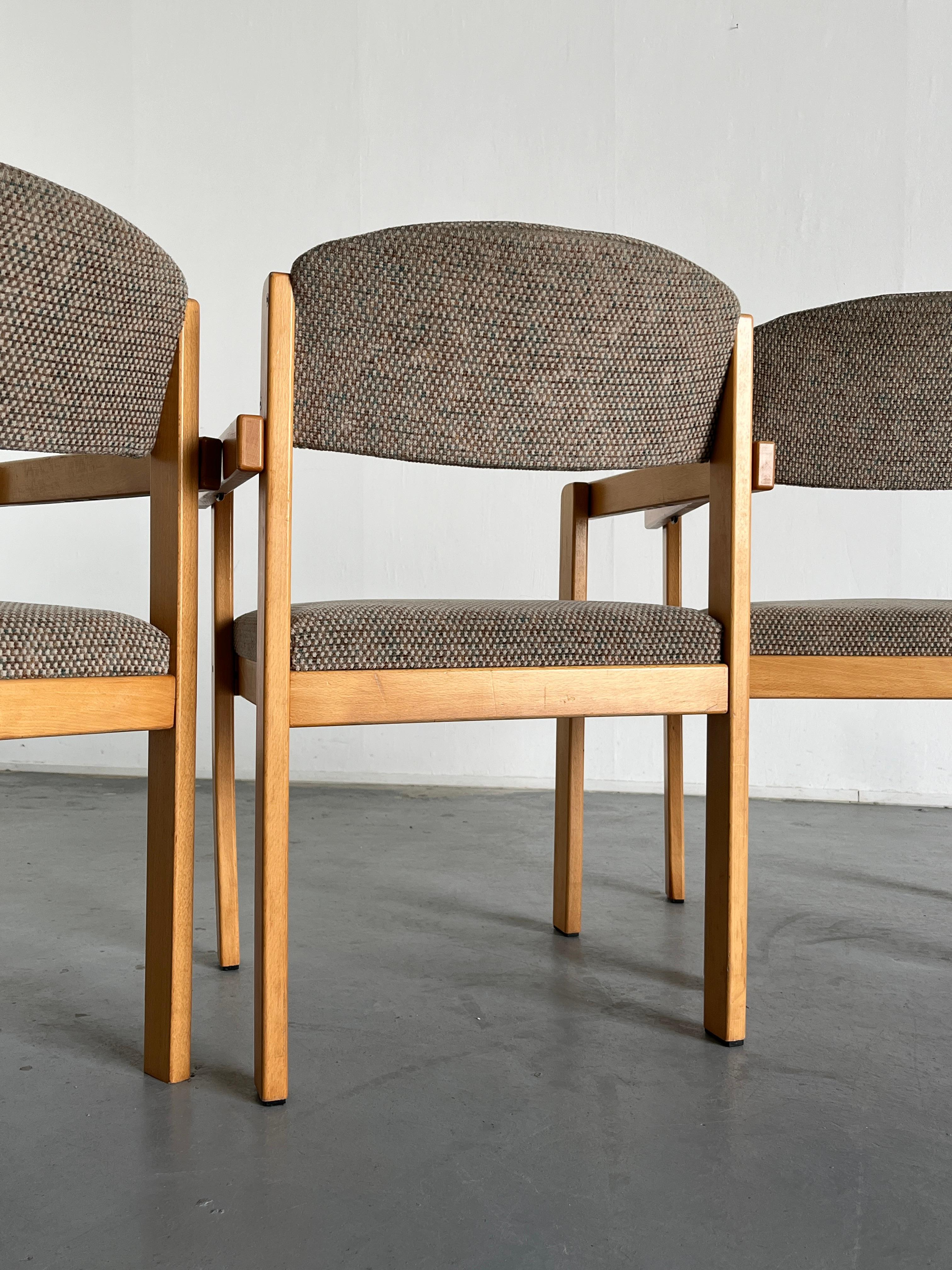 Scandinavian Mid-Century Modern Stackable Side Armchairs or Dining Chairs, 1960s For Sale 1