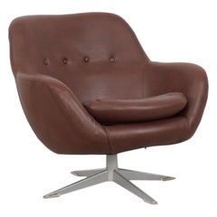 Scandinavian Mid-Century Modern Swivel Armchair, 1970s